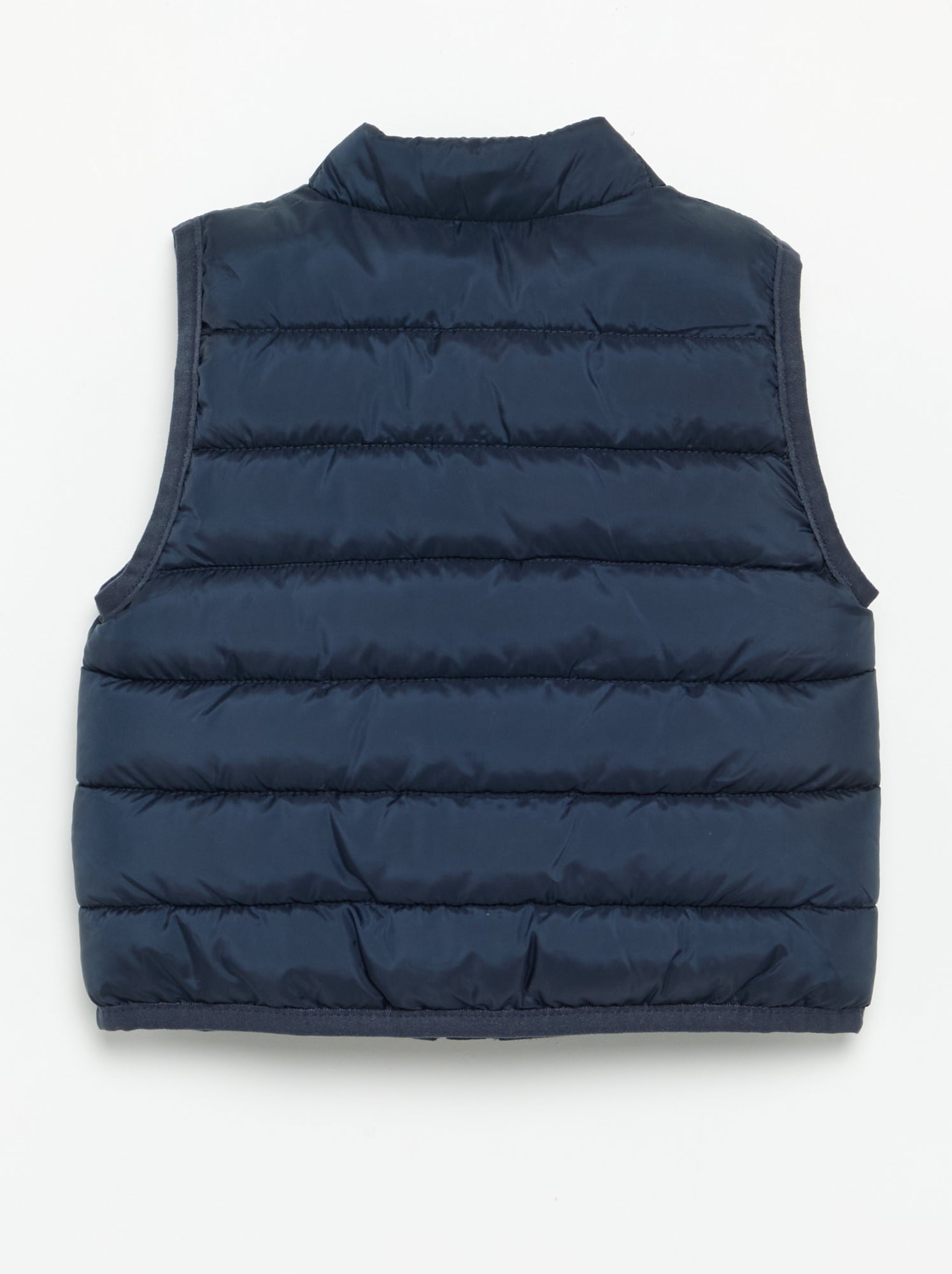 Veste matelassée unie sans manches - Bleu