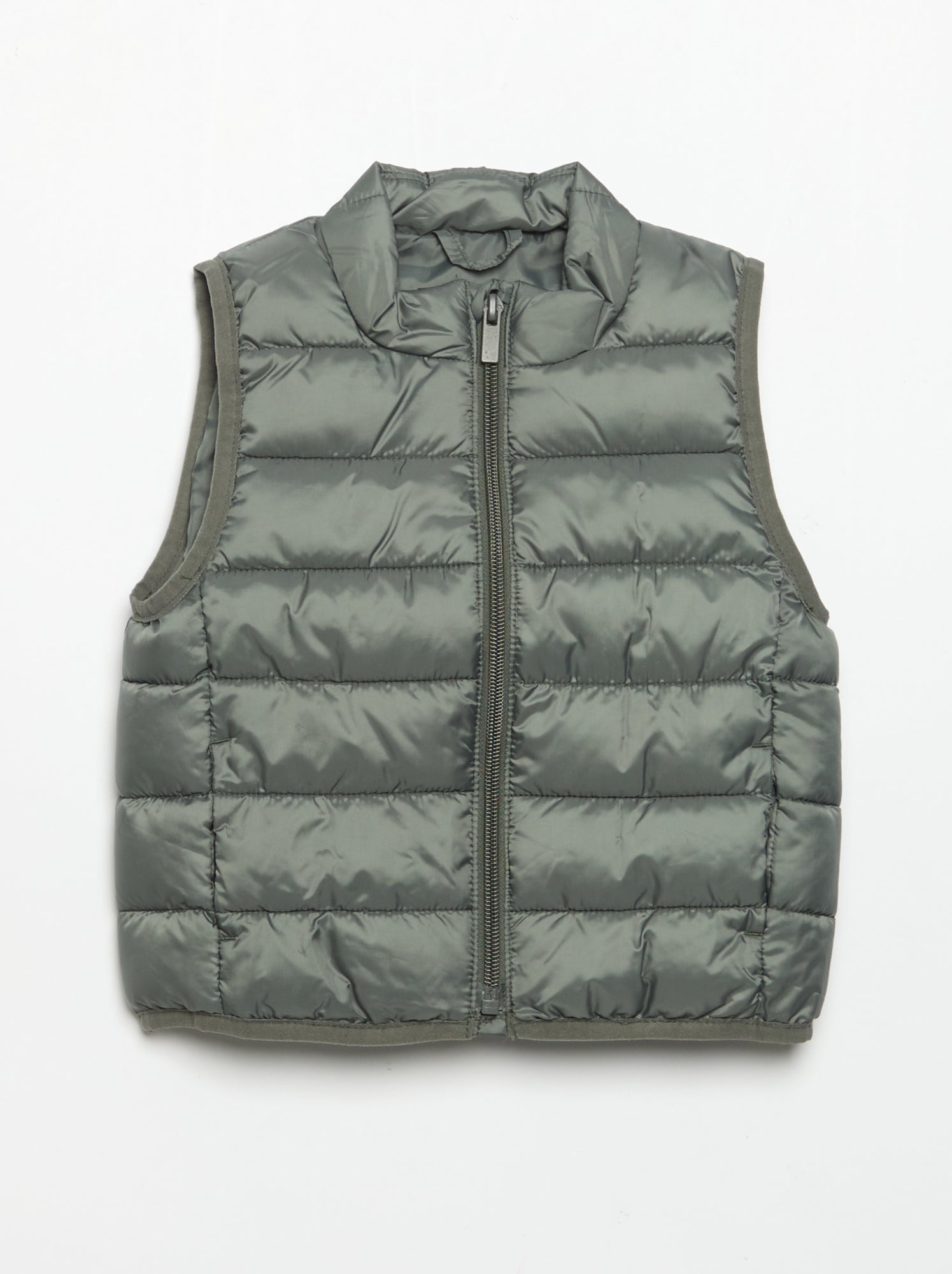 Veste matelassée unie sans manches - Vert