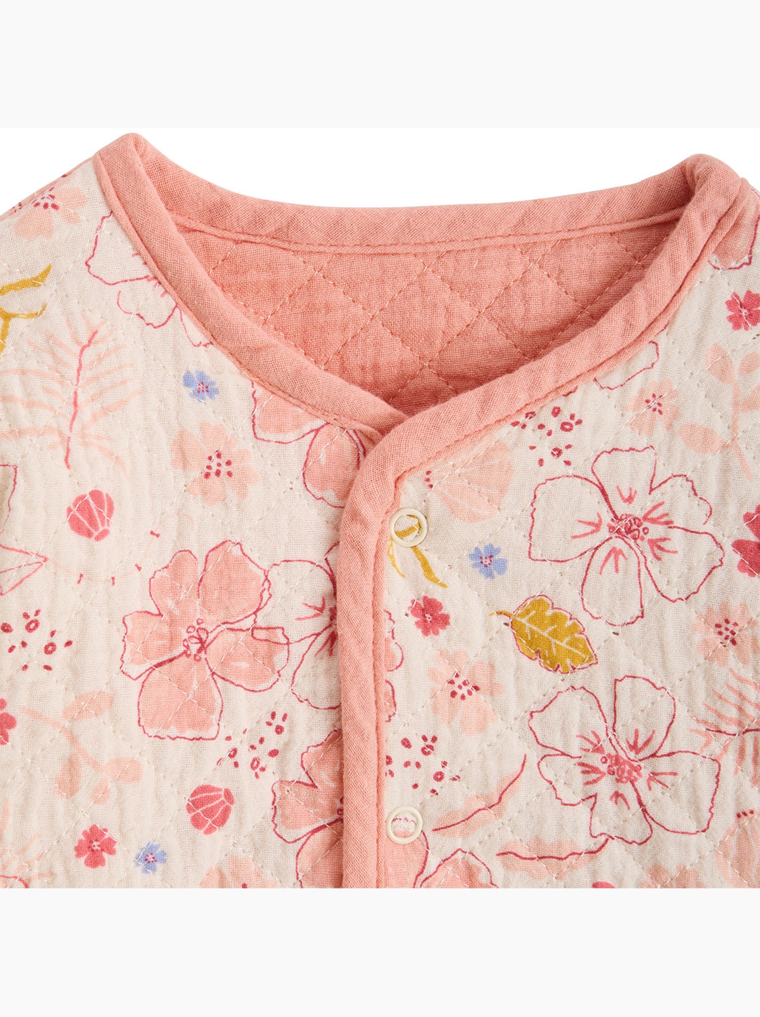 Veste réversible enfant en gaze de coton santa giulia - Orange