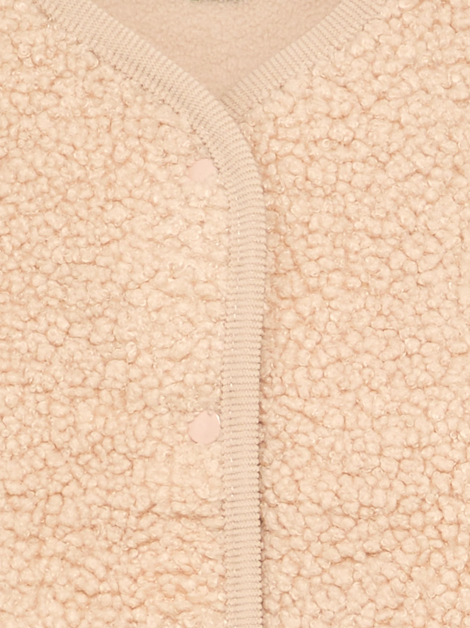 Veste sans manches effet moutonné - Beige