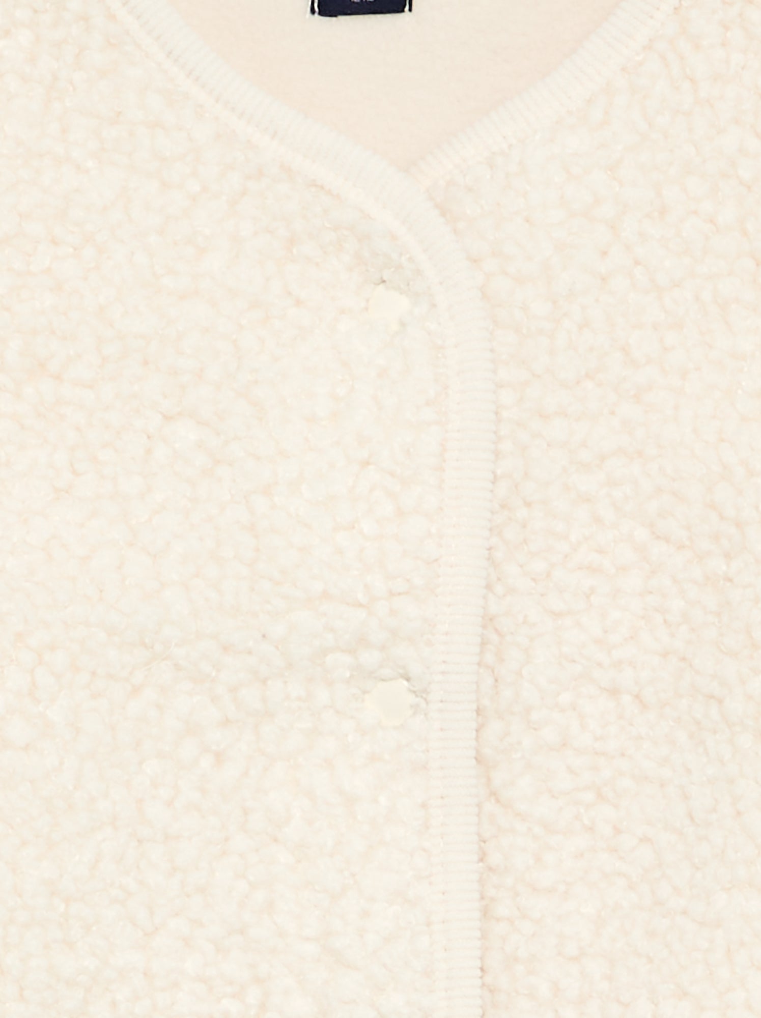 Veste sans manches effet moutonné - Blanc