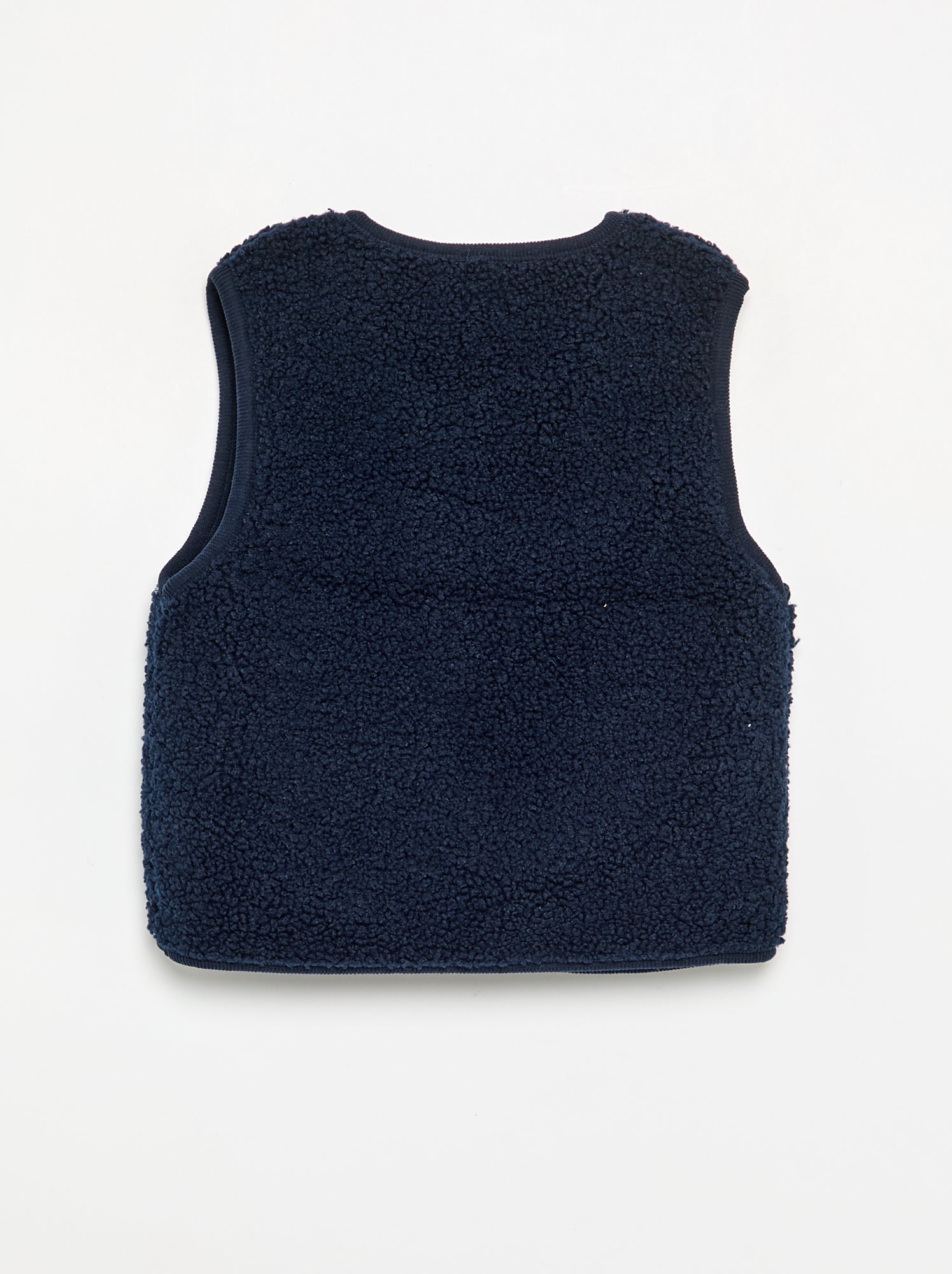 Veste sans manches effet moutonné - Bleu