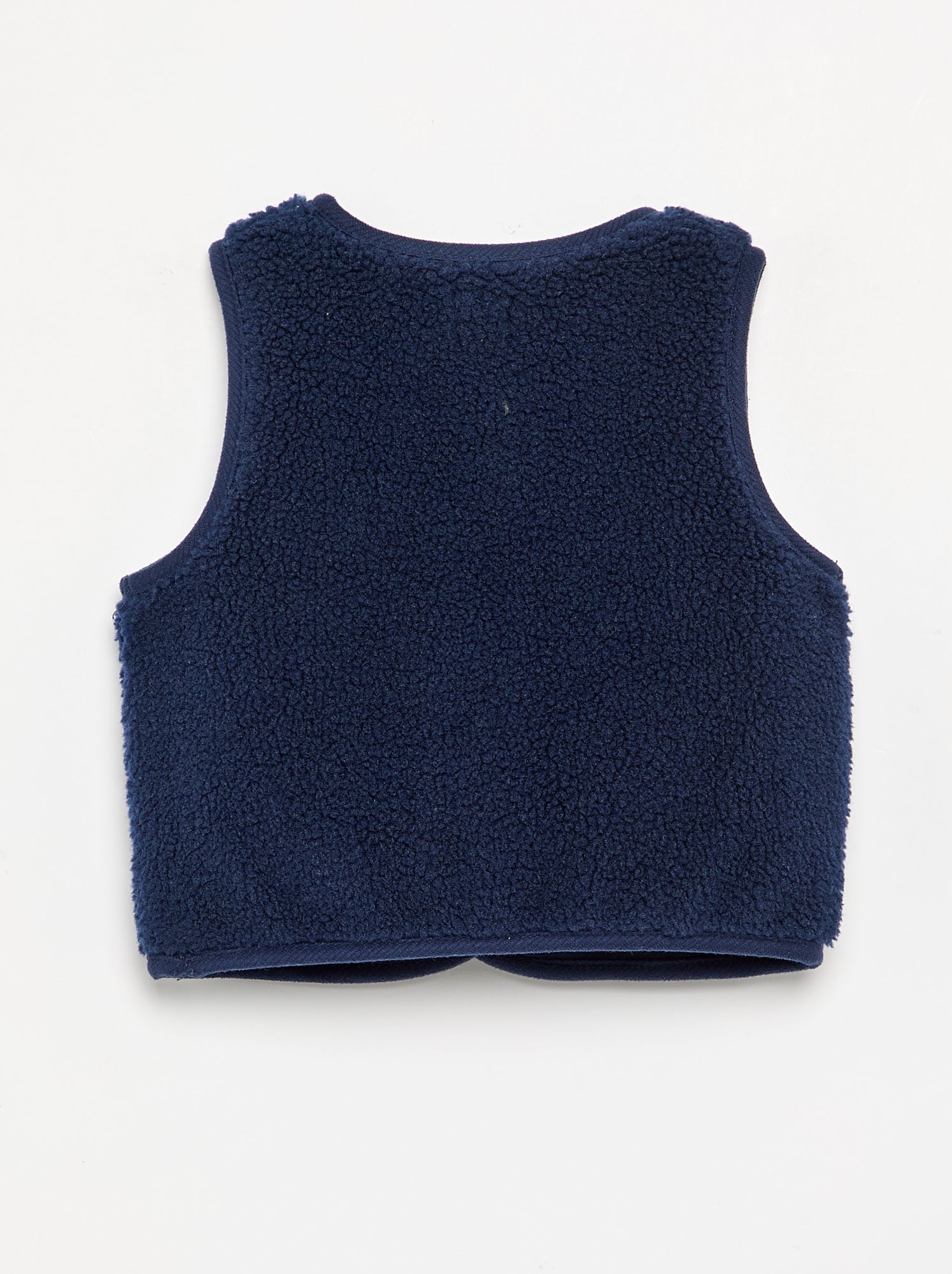 Veste sans manches effet moutonné - Noir