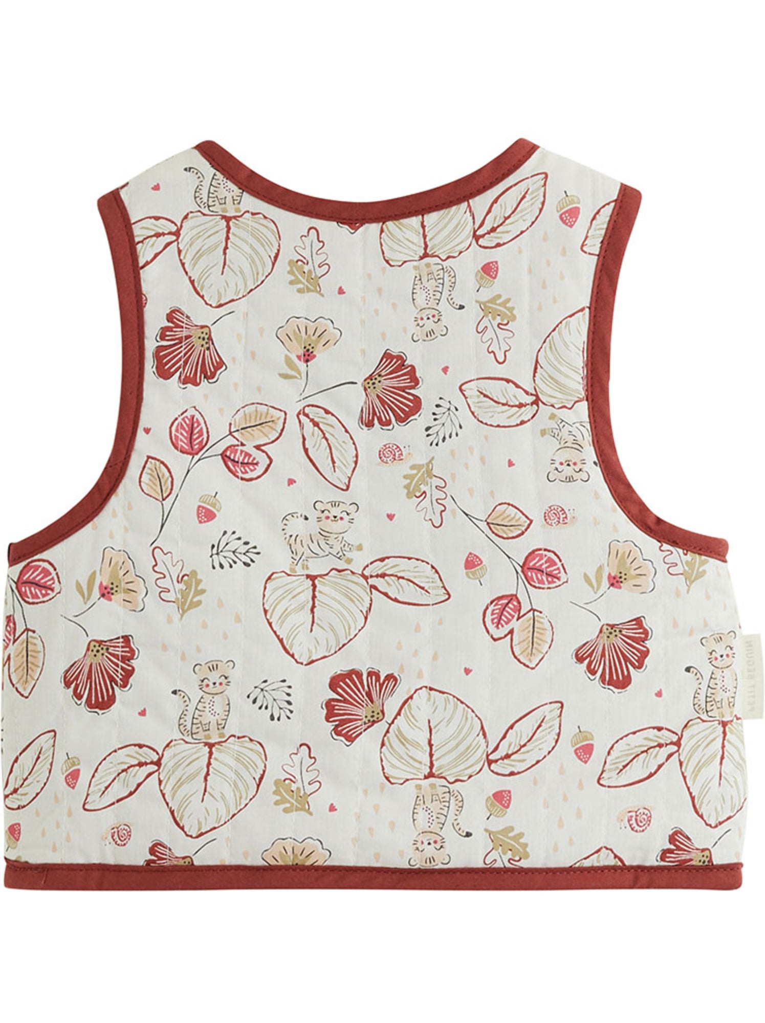 Veste sans manches enfant réversible en coton matelassé léa - Rose