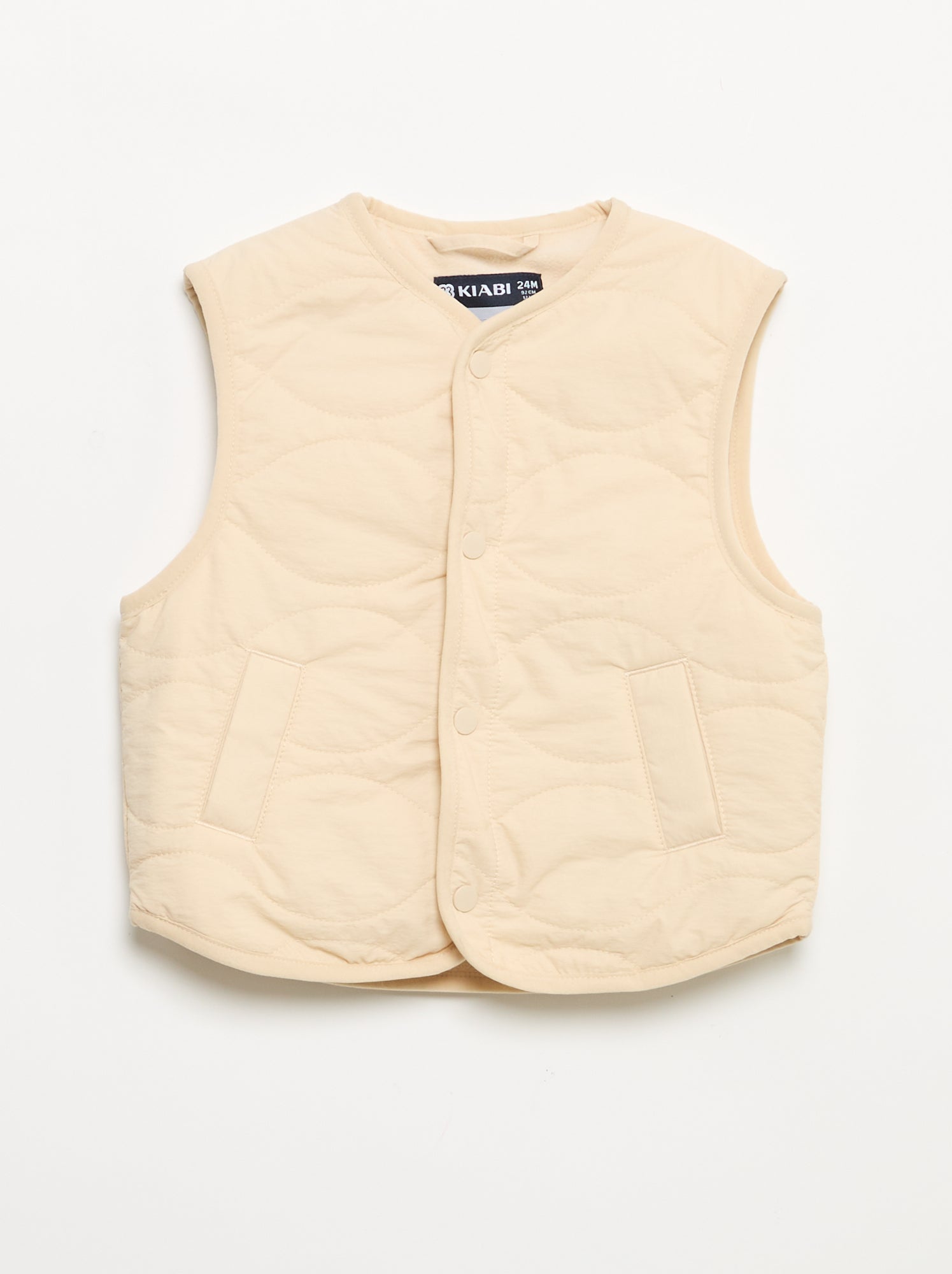 Veste sans manches matelassée - Beige