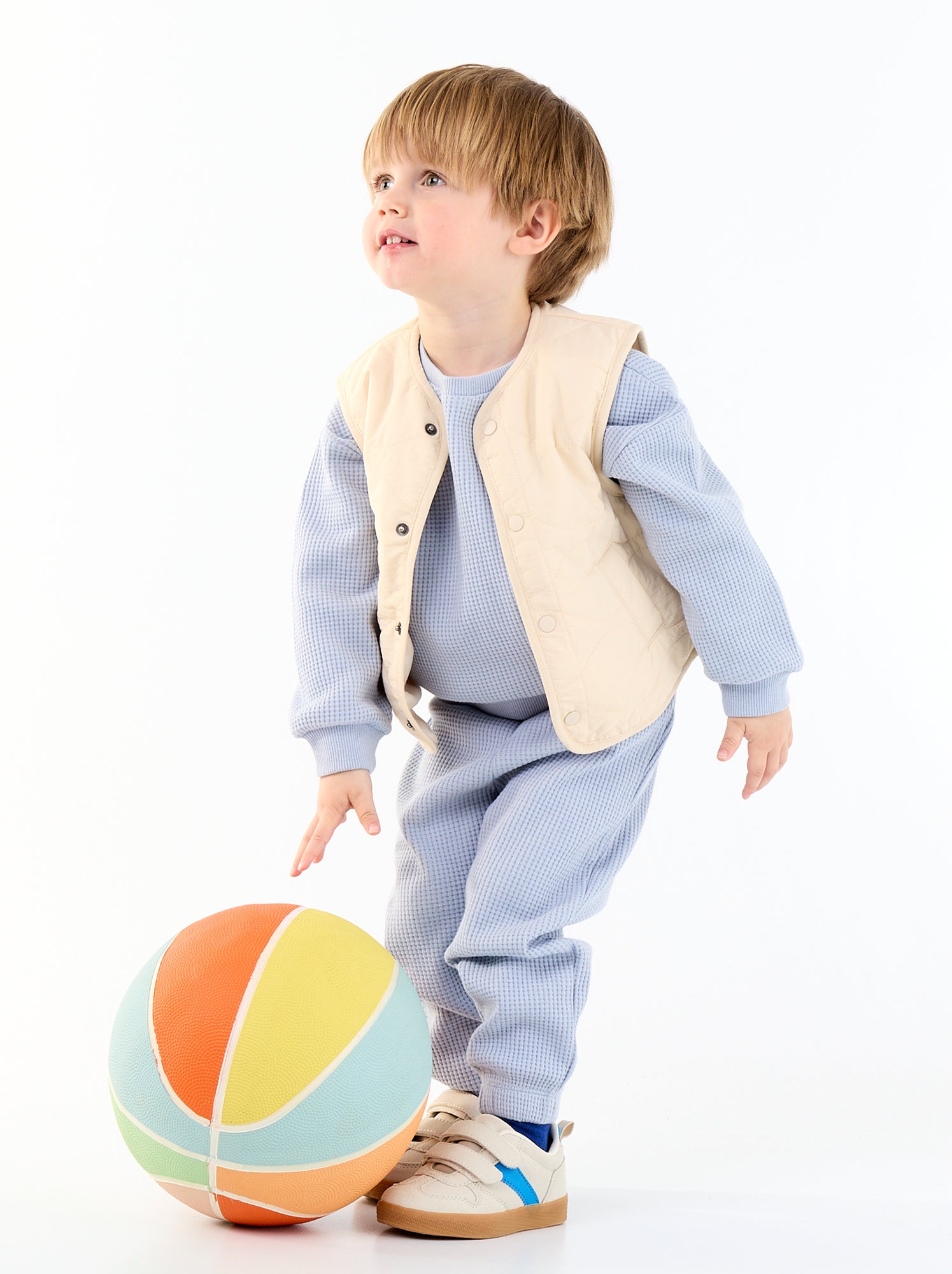 Veste sans manches matelassée - Beige