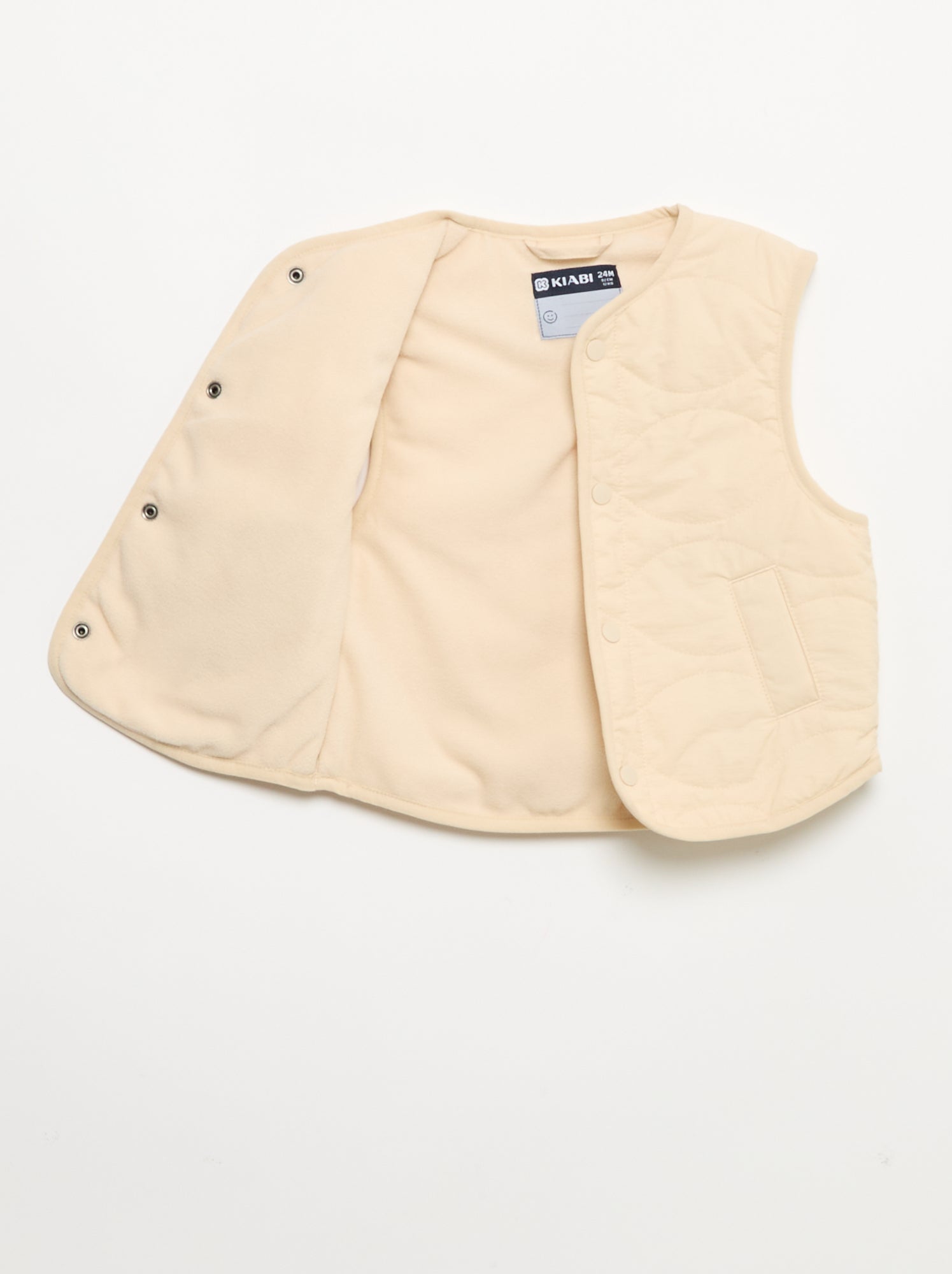 Veste sans manches matelassée - Beige