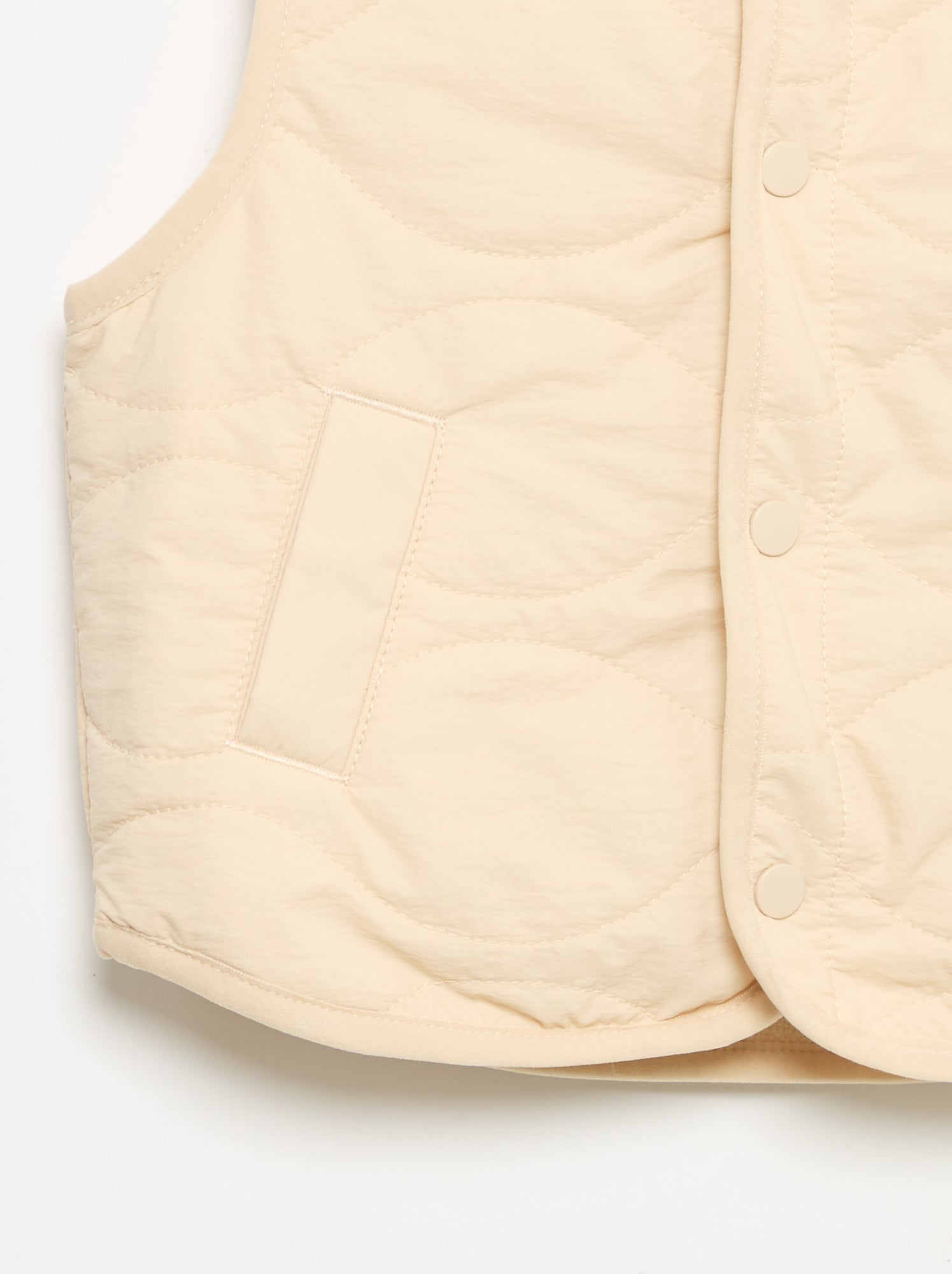 Veste sans manches matelassée - Beige