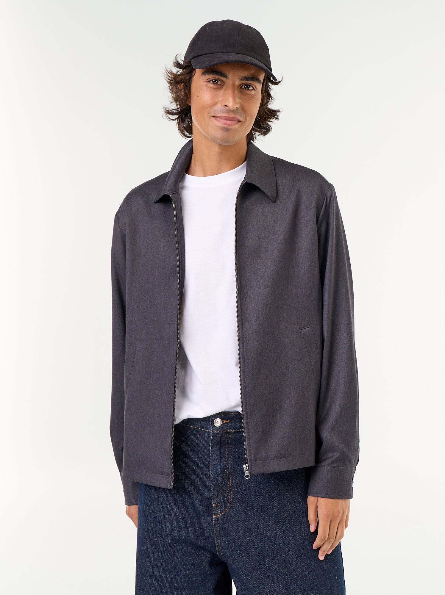 Veste zippée unie - Gris