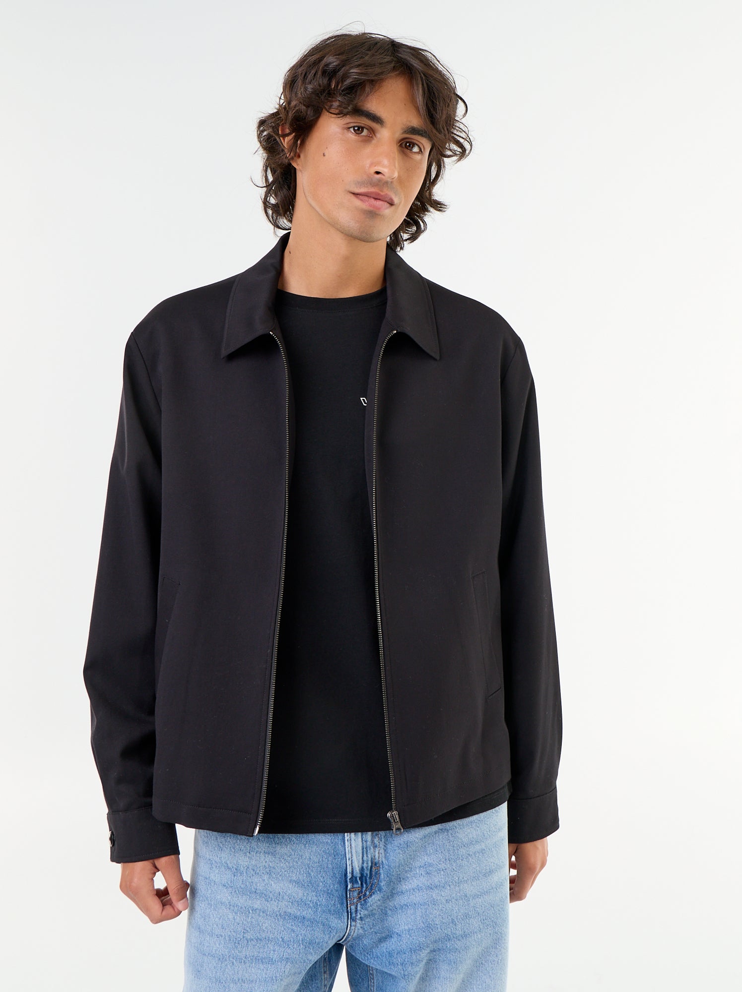 Veste zippée unie - Noir