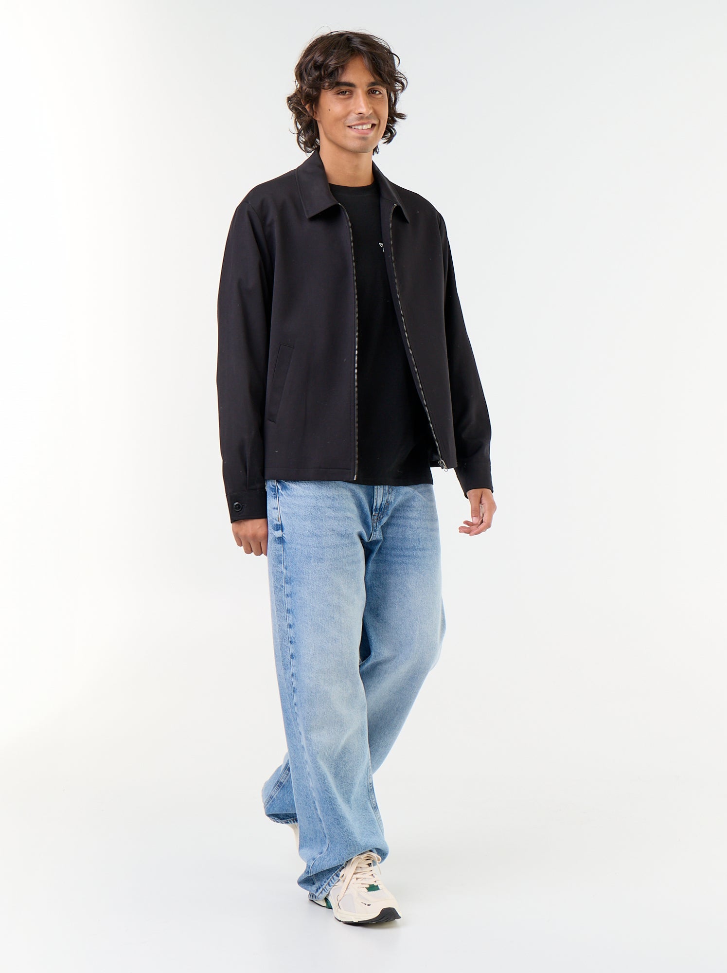 Veste zippée unie - Noir