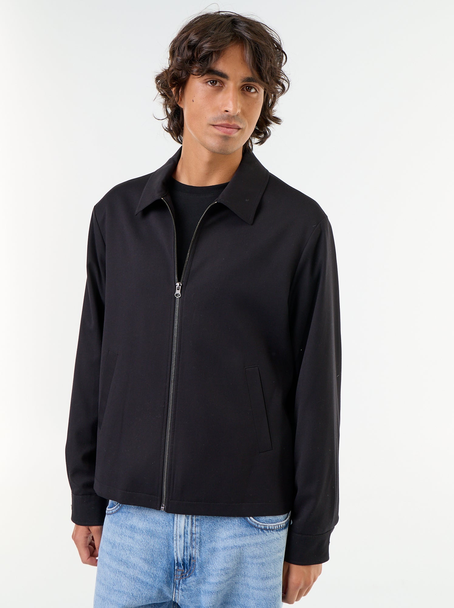 Veste zippée unie - Noir