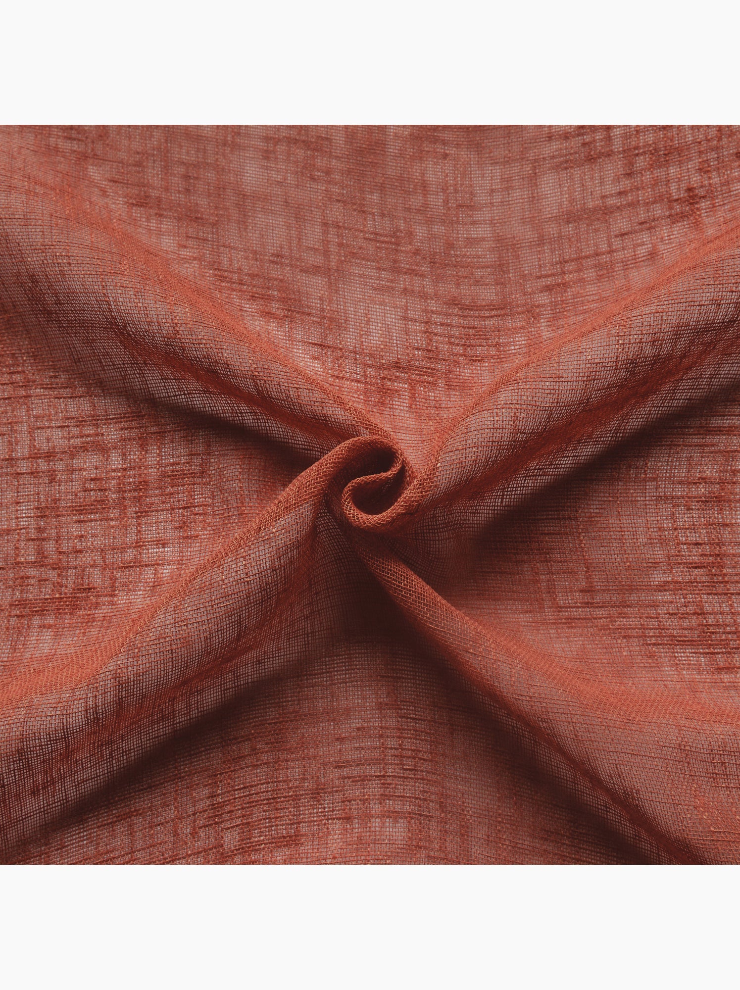 Voilage   - effet lin fluide - Terracotta