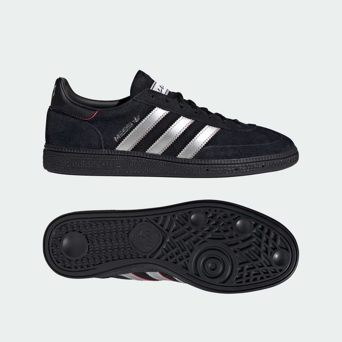 HANDBALL SPEZIAL MESSI Schuh – Core Black / Silver Metallic / Pure Ruby – KI4548