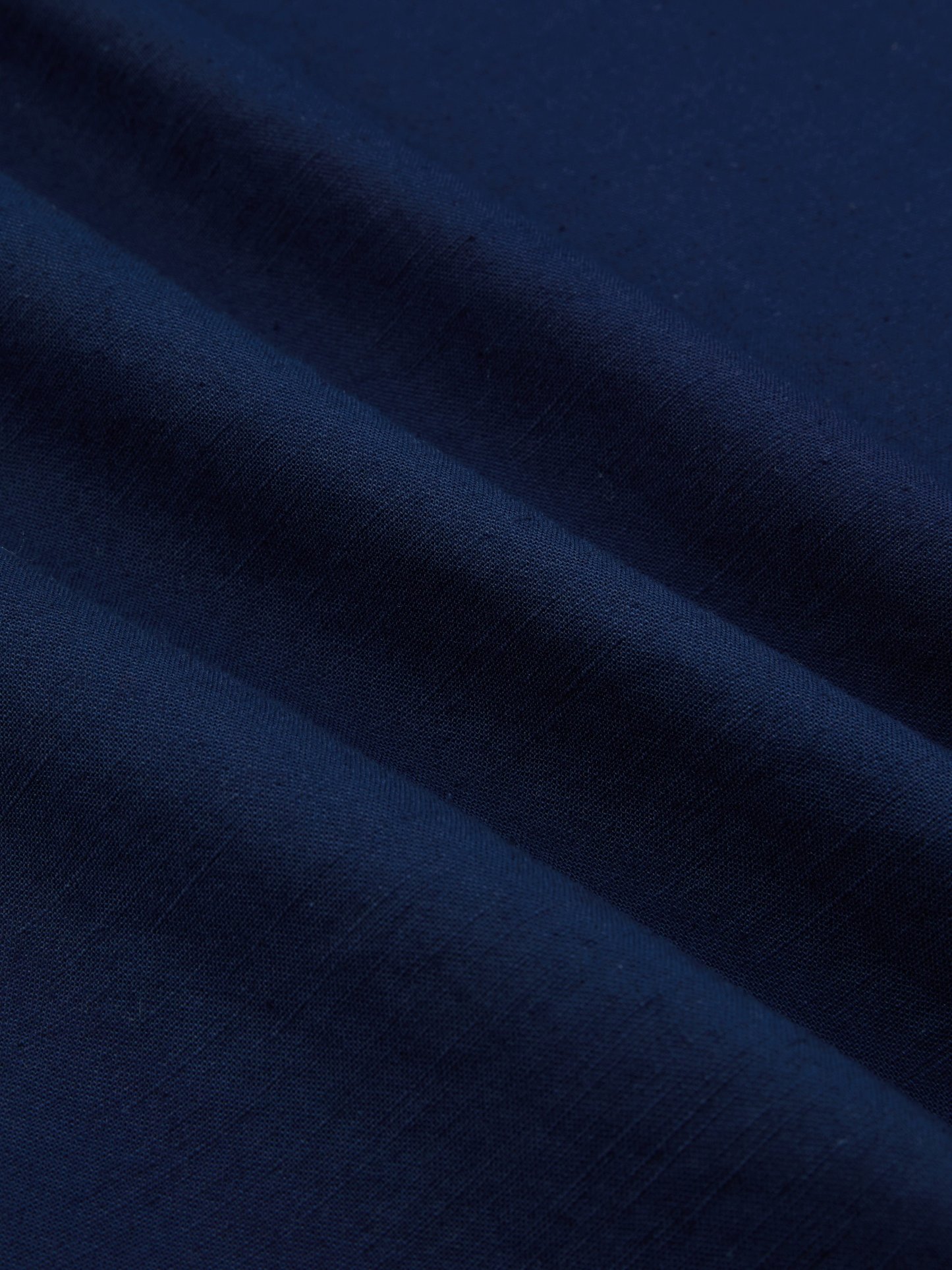 Maxi Cotton Dress, Long Sleeves, Stand Collar, Plain, Belt Design, French Vintage, Blue Purple - Blue Purple