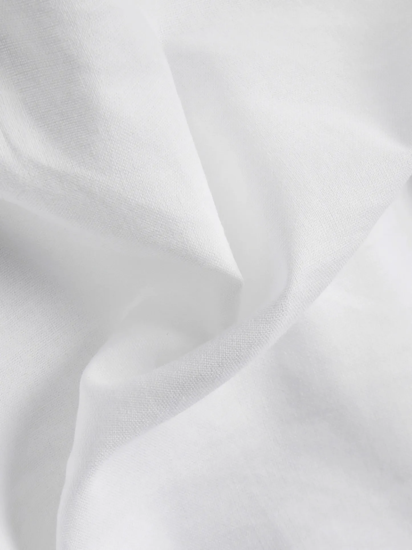 Linen Maxi Dress, Half Sleeve, Shawl Collar, Plain, Vintage, White - White