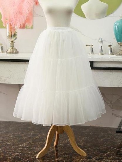 Multi-Layered Petticoat, White - White