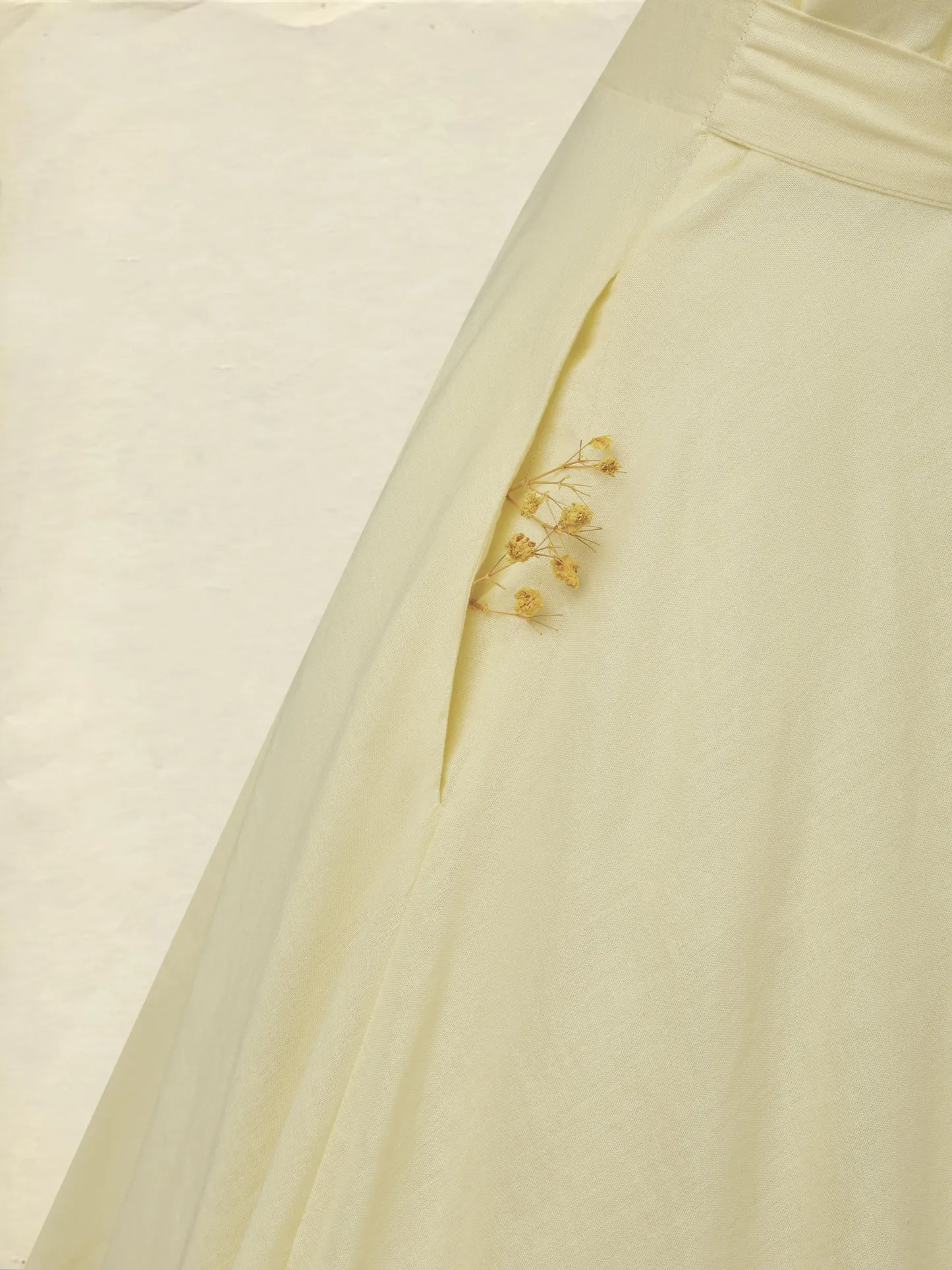 Maxi Linen Dress, Sleeveless, Square Neck, Plain, Bow, French Vintage, Light Yellow - Light Yellow