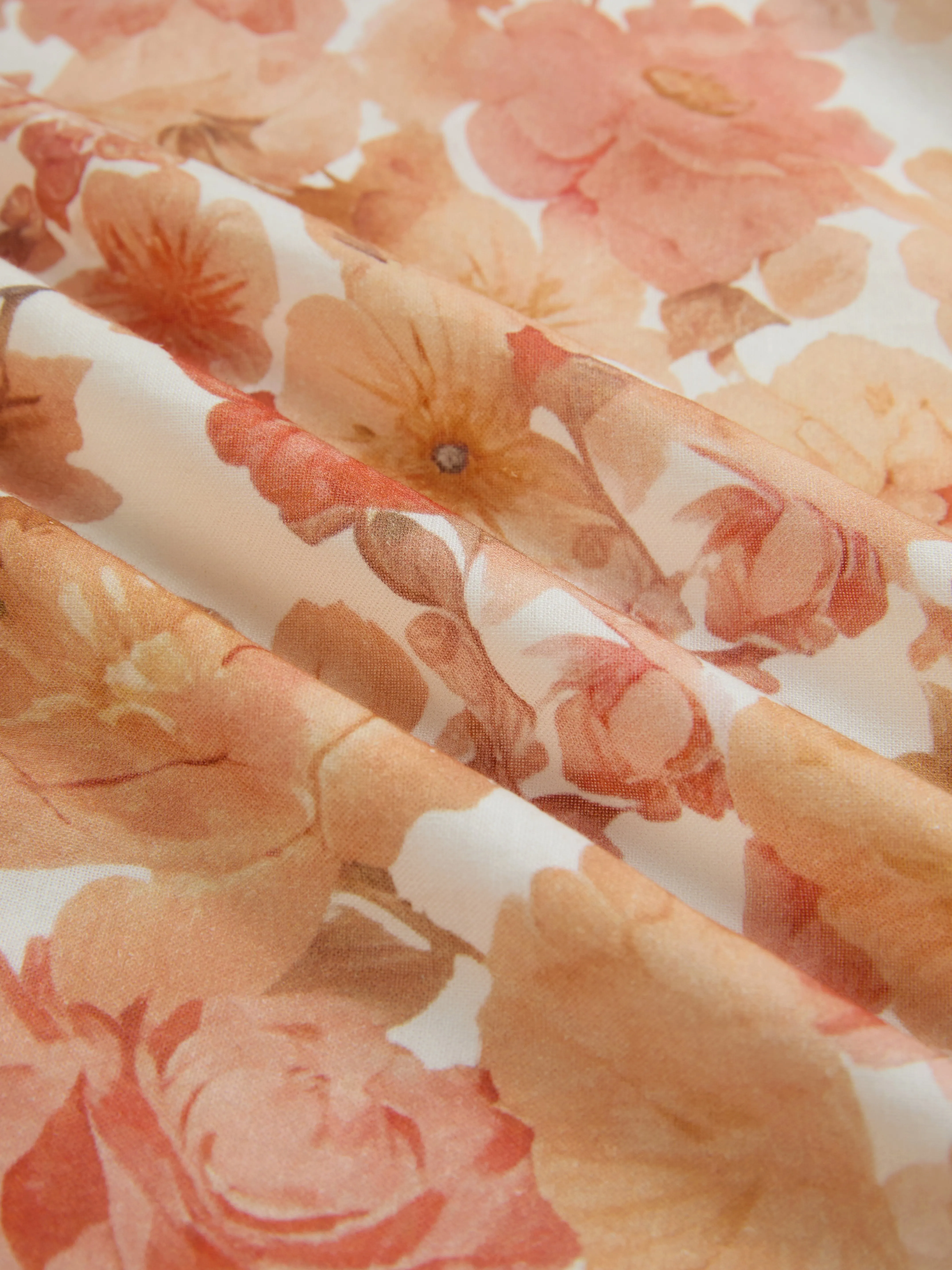 Maxi Linen Dress, Sleeveless, V Neck, Floral, Lace, Vacation, Vintage, Light Orange - Light Orange
