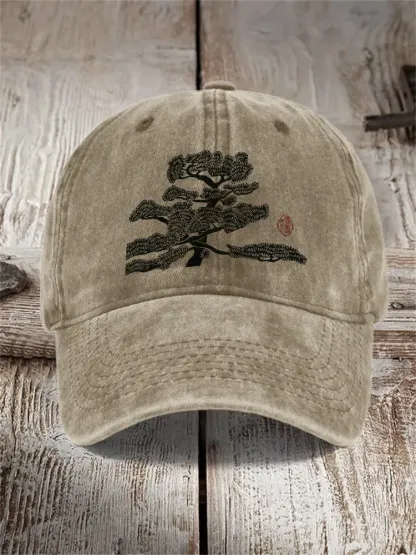 Pine Tree Japanese Lino Art Cap - Default Title