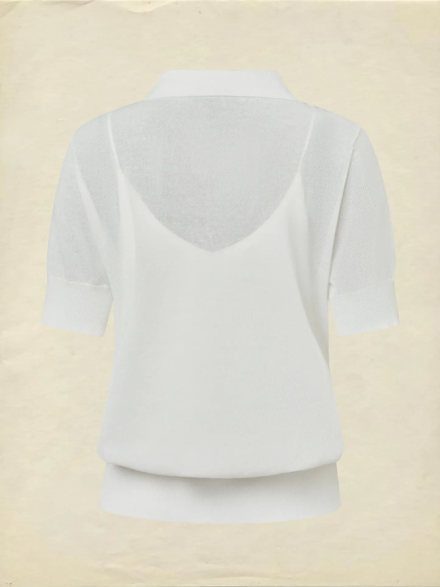 Sweater, Short Sleeves, Shawl Collar, Floral, Button Design, Inner Vest Not Included, White - White
