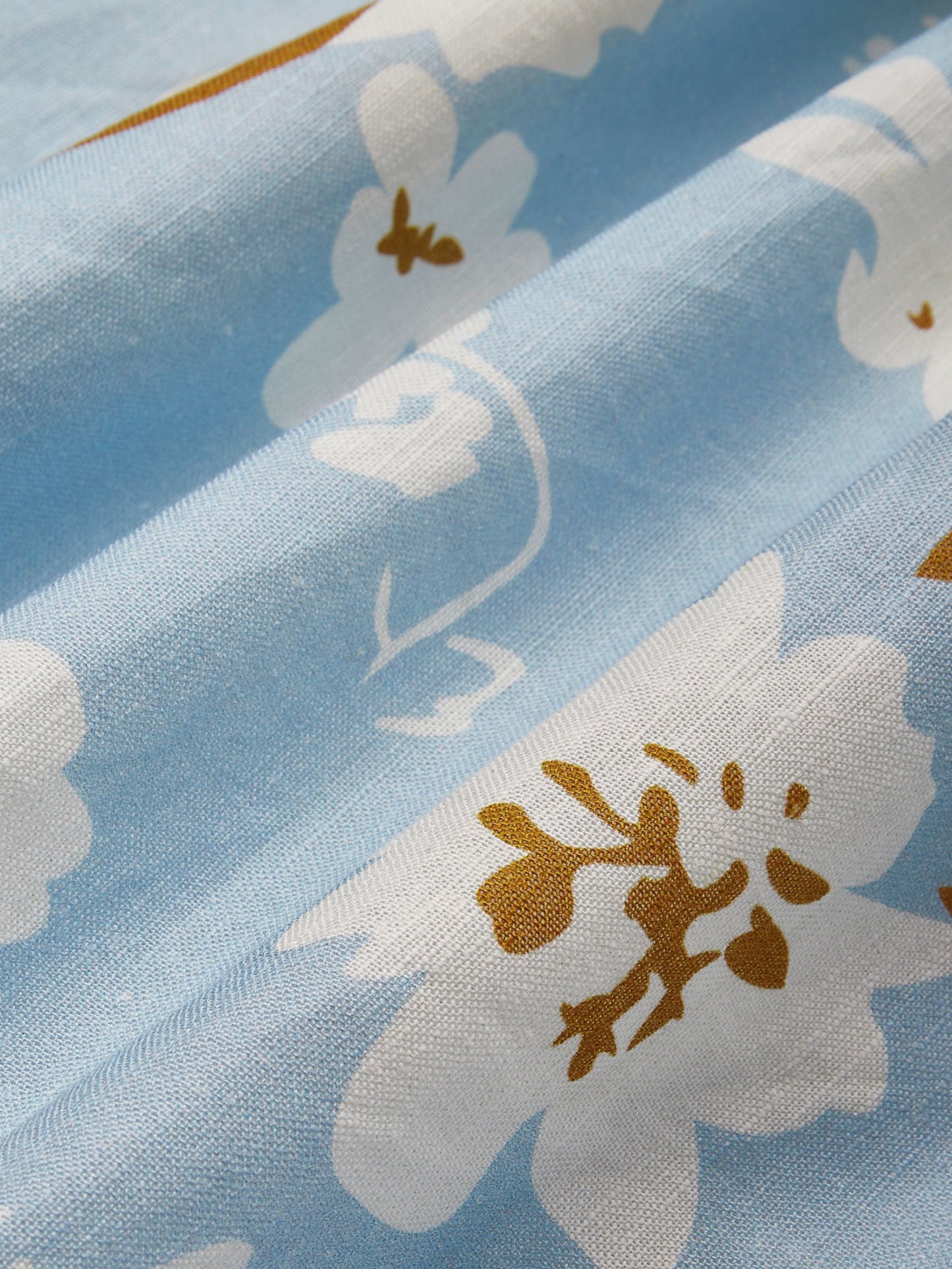 (SIZE:XS-XXL) Midi Linen Dress, Sleeveless, Round Neck, Floral, Pocket Design, Vintage, Blue - Blue