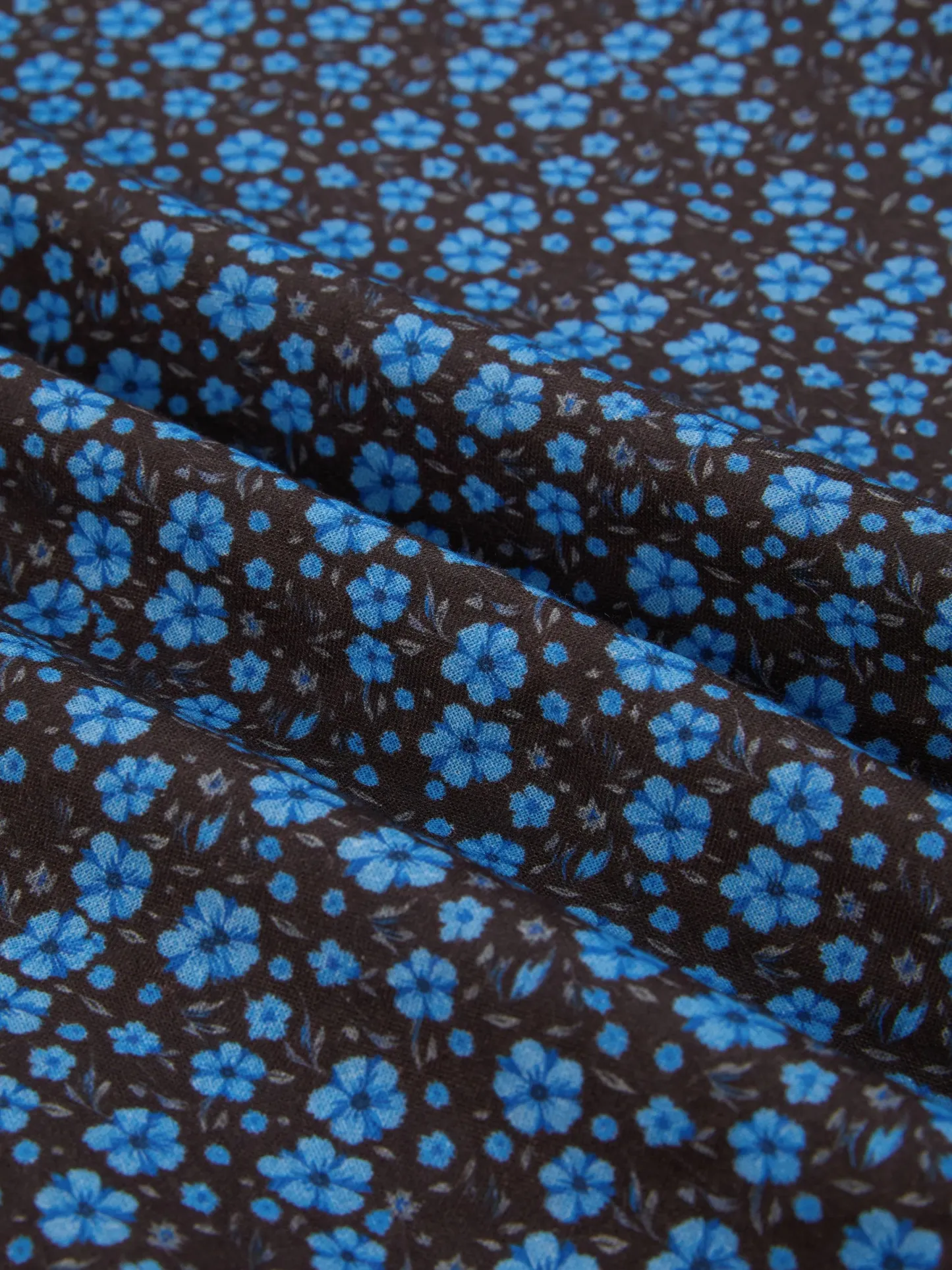 Maxi Cotton Dress, Sleeveless, V Neck, Floral, Lace, Vintage, Blue - Blue