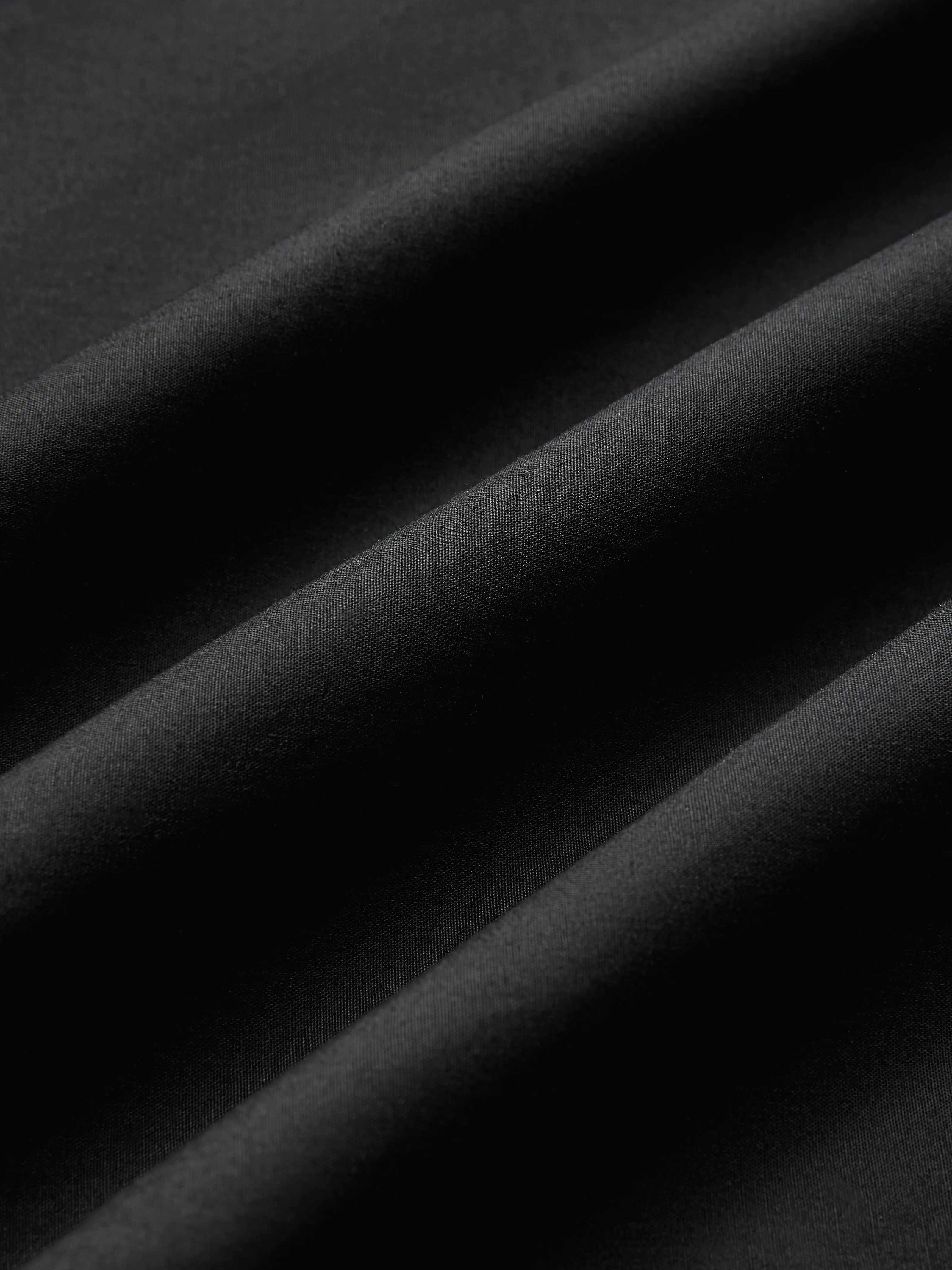 Midi Cotton Dress, Sleeveless, Plain, French Vintage, Black - Black