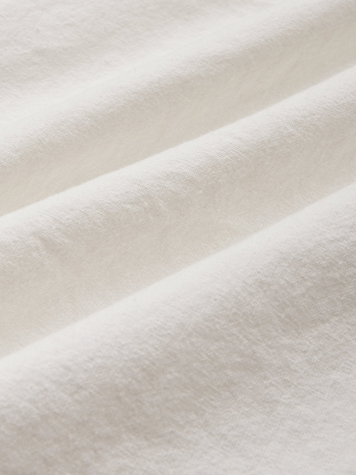 Midi Linen Dress, Short Sleeves, Shawl Collar, Plain, Button Design, French Vintage, White - White