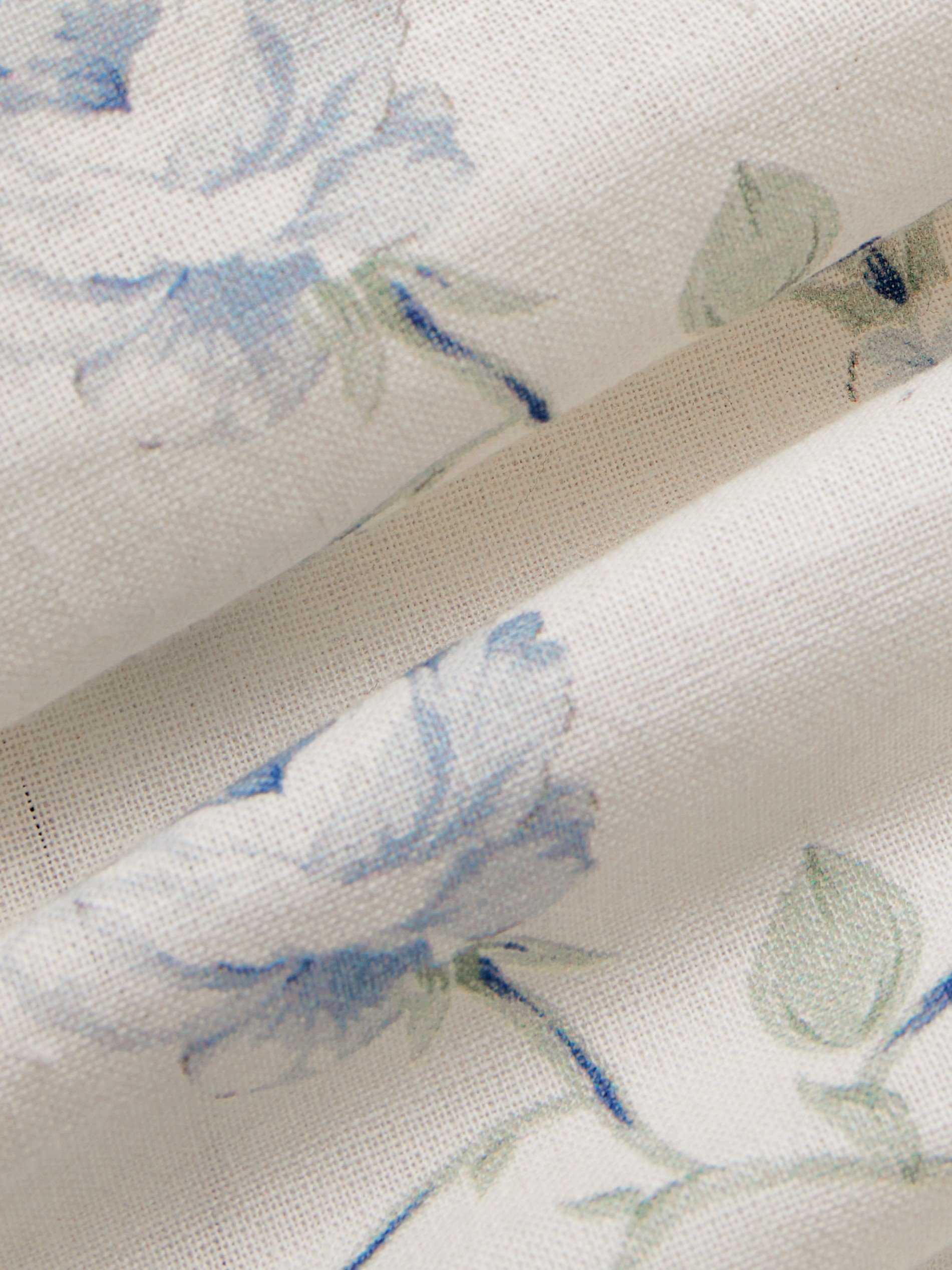 Maxi Linen Dress, 3/4 Sleeves, V Neck, Linen Blend, Blue - Blue