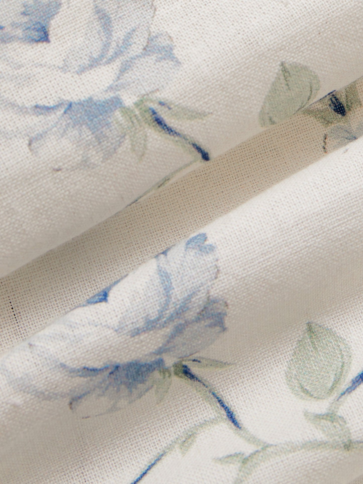 Maxi Linen Dress, 3/4 Sleeves, V Neck, Linen Blend, Blue - Blue