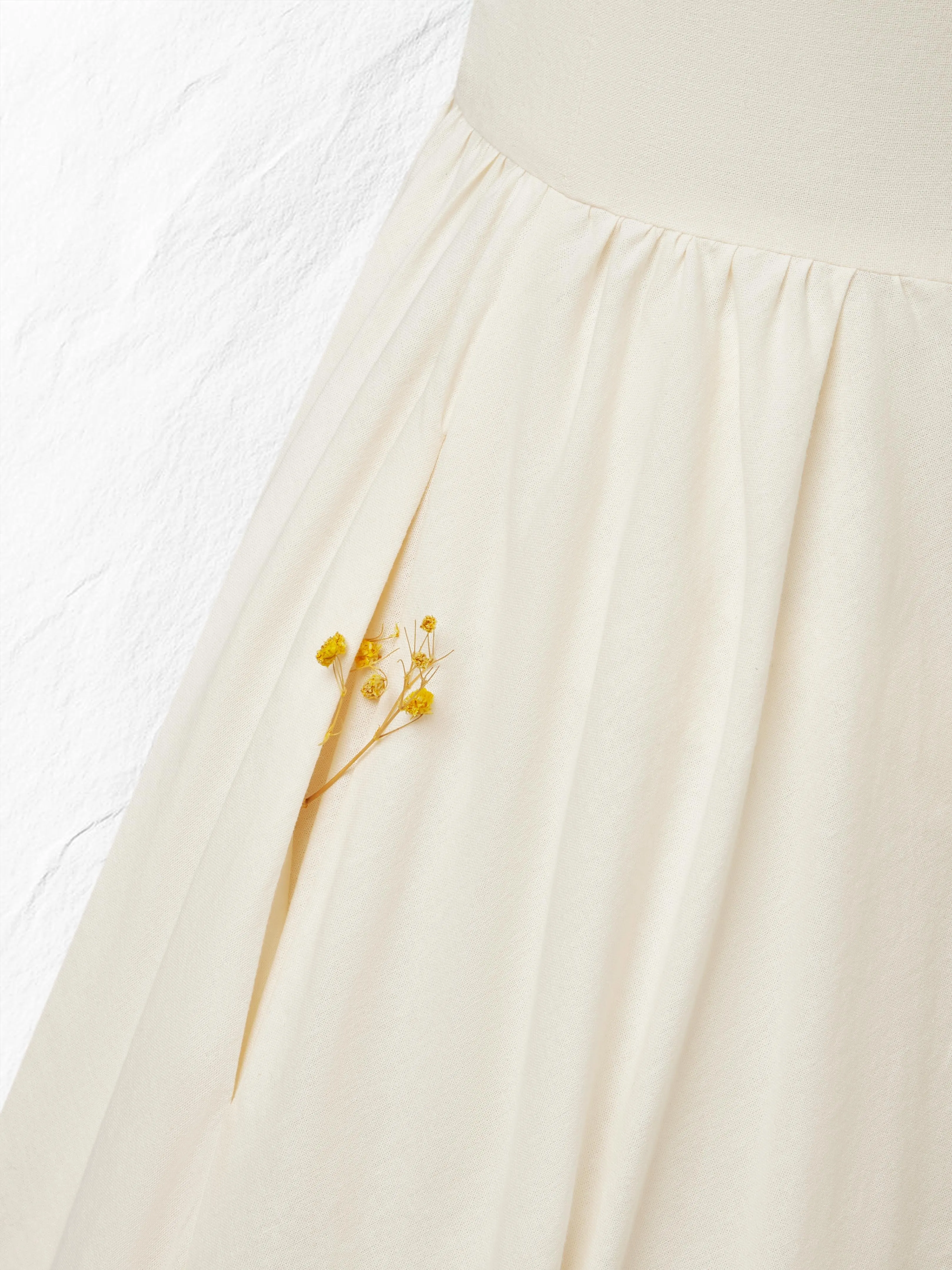 Maxi Linen Dress, Sleeveless, Sweetheart Neckline, Plain, Lace, Vintage, White - White