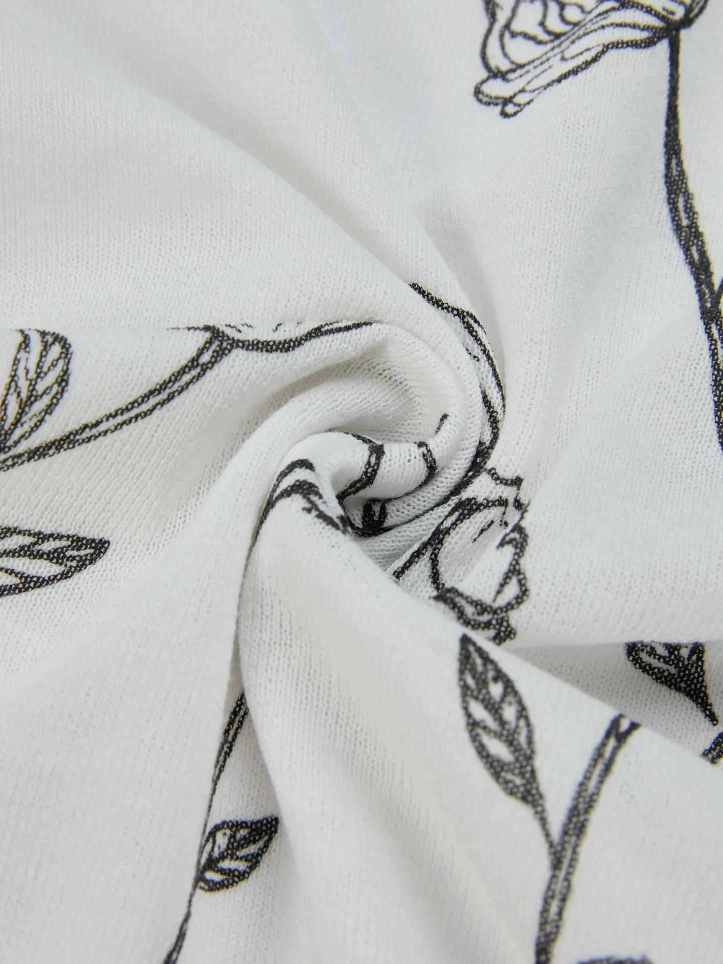Sweater, Short Sleeves, Shawl Collar, Floral, Button Design, Inner Vest Not Included, White - White