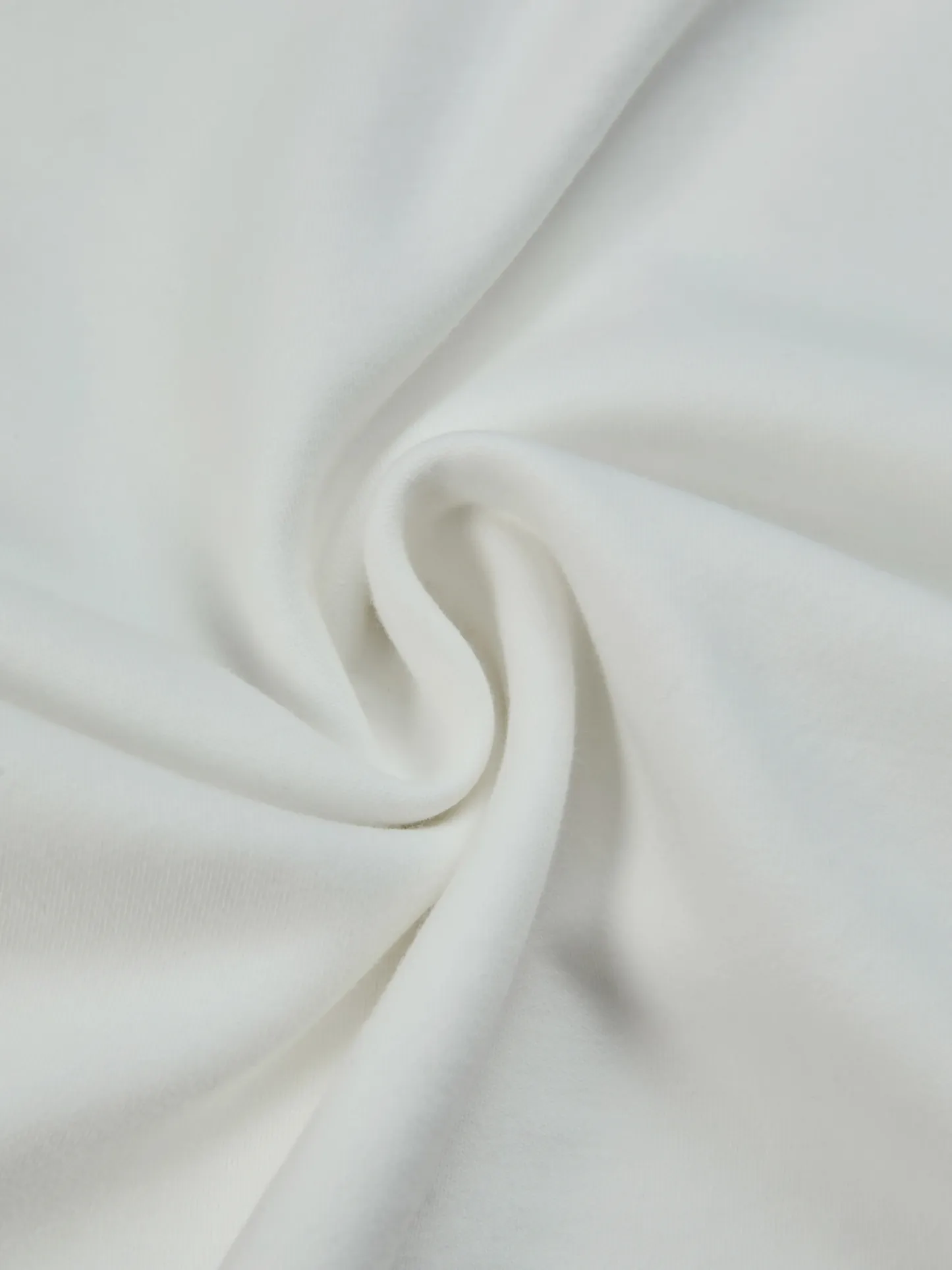 Cotton Knit Tee, Short Sleeves, Plain, 3D Floral, French Vintage, Ivory - Ivory