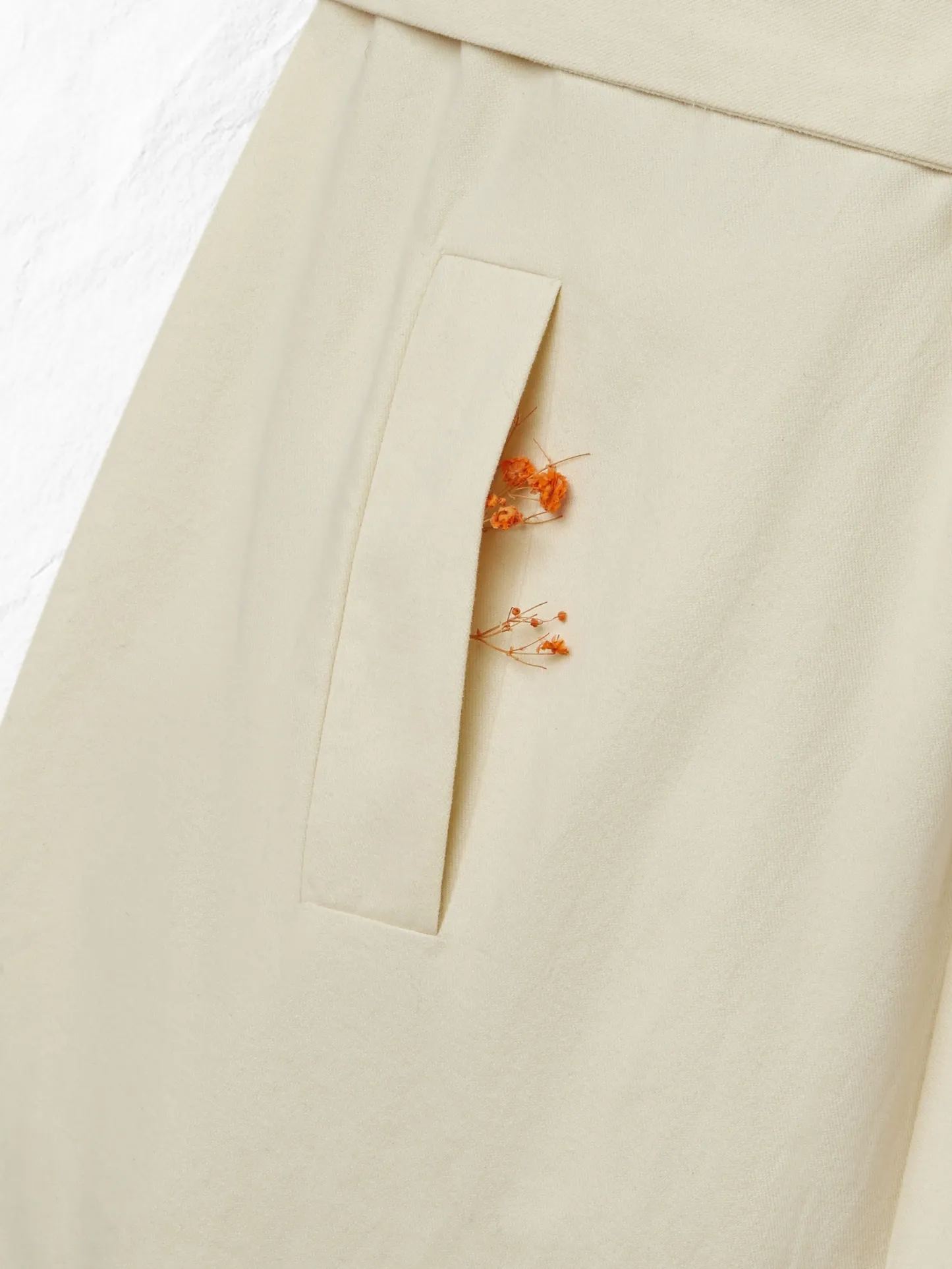 Cotton Trench Coat, Long Sleeves, Shawl Collar, Plain, Button Design, Vintage, Apricot - Apricot