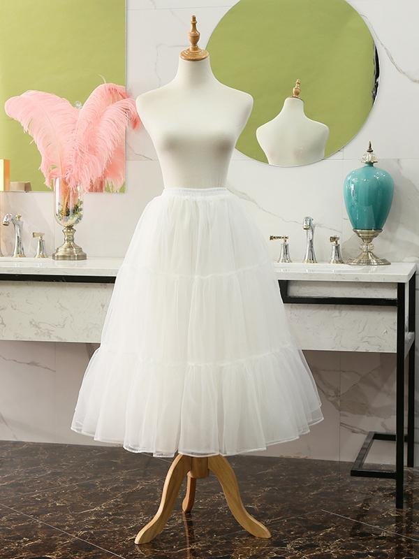 Multi-Layered Petticoat, White - White