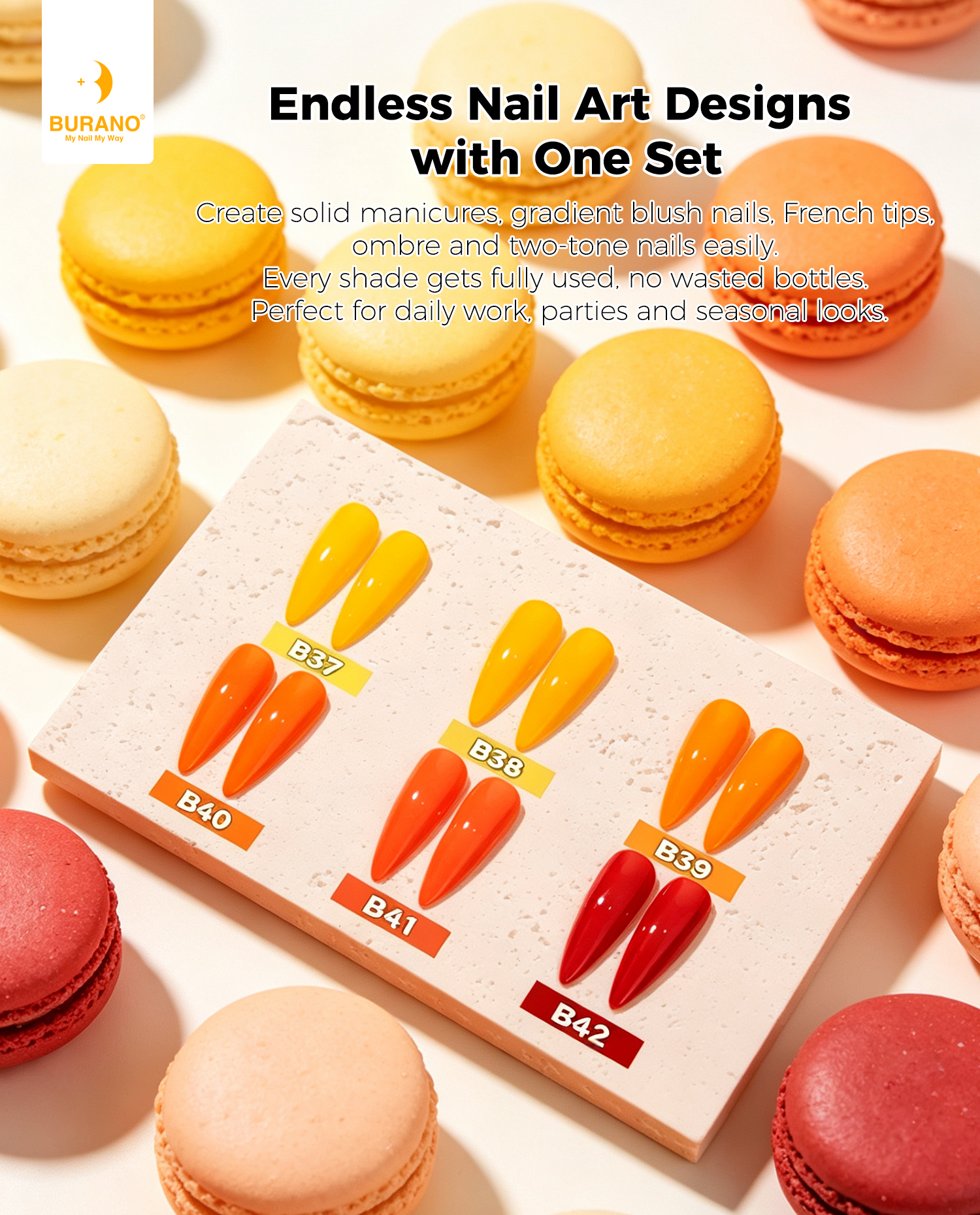 BURANO Gel Nail Polish Fall & Yellow Set