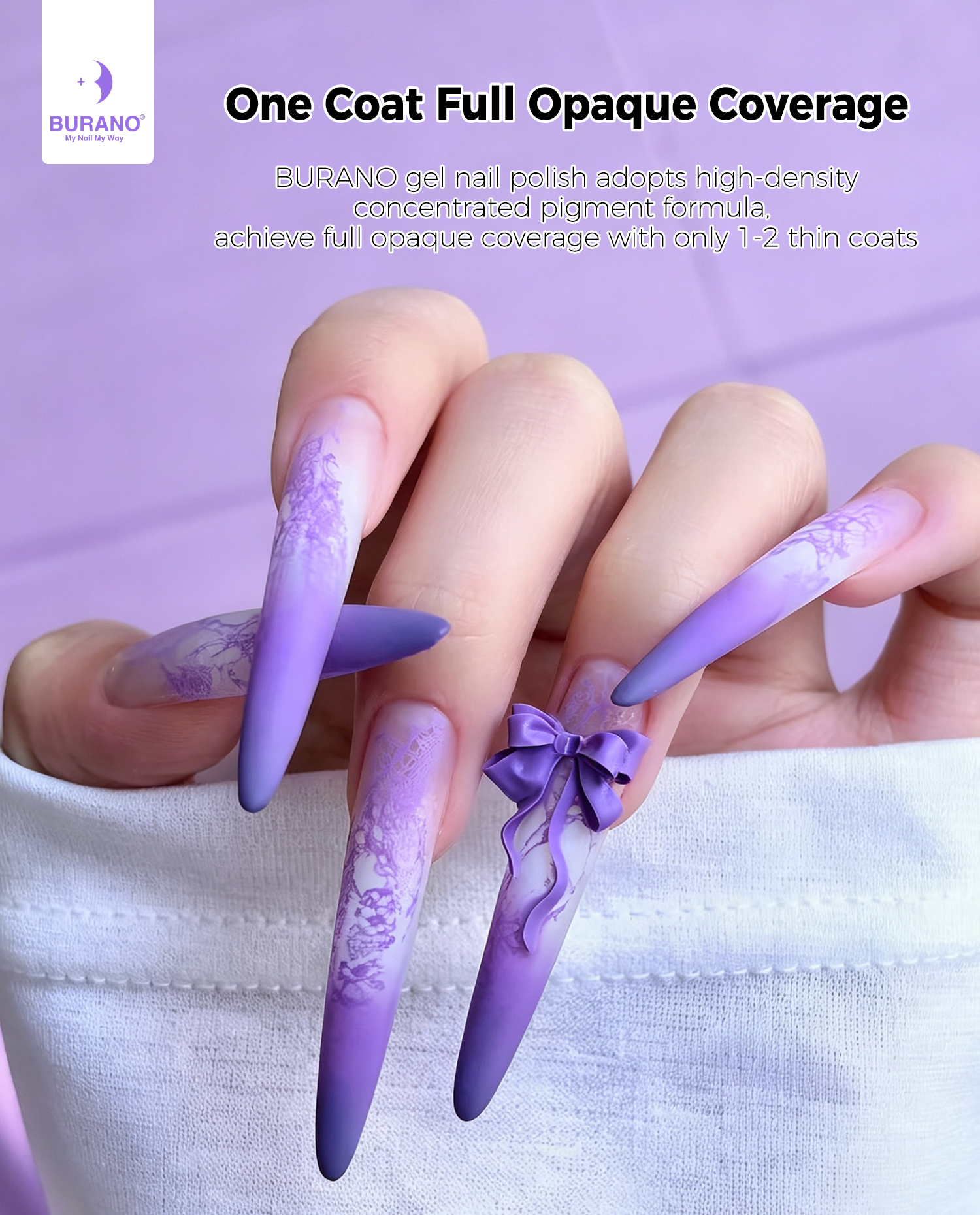 BURANO Gel Nail Polish Purple Set