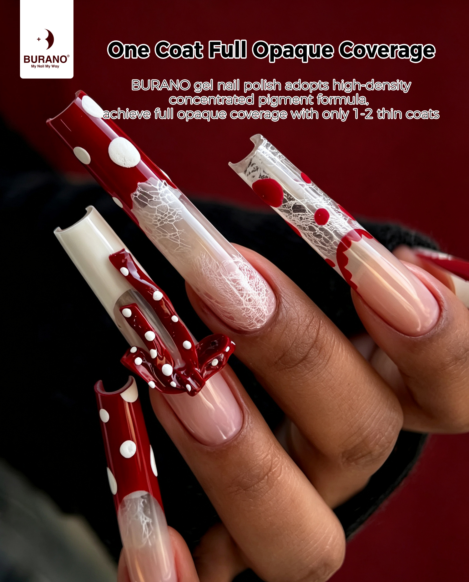 BURANO Gel Nail Polish Red Set
