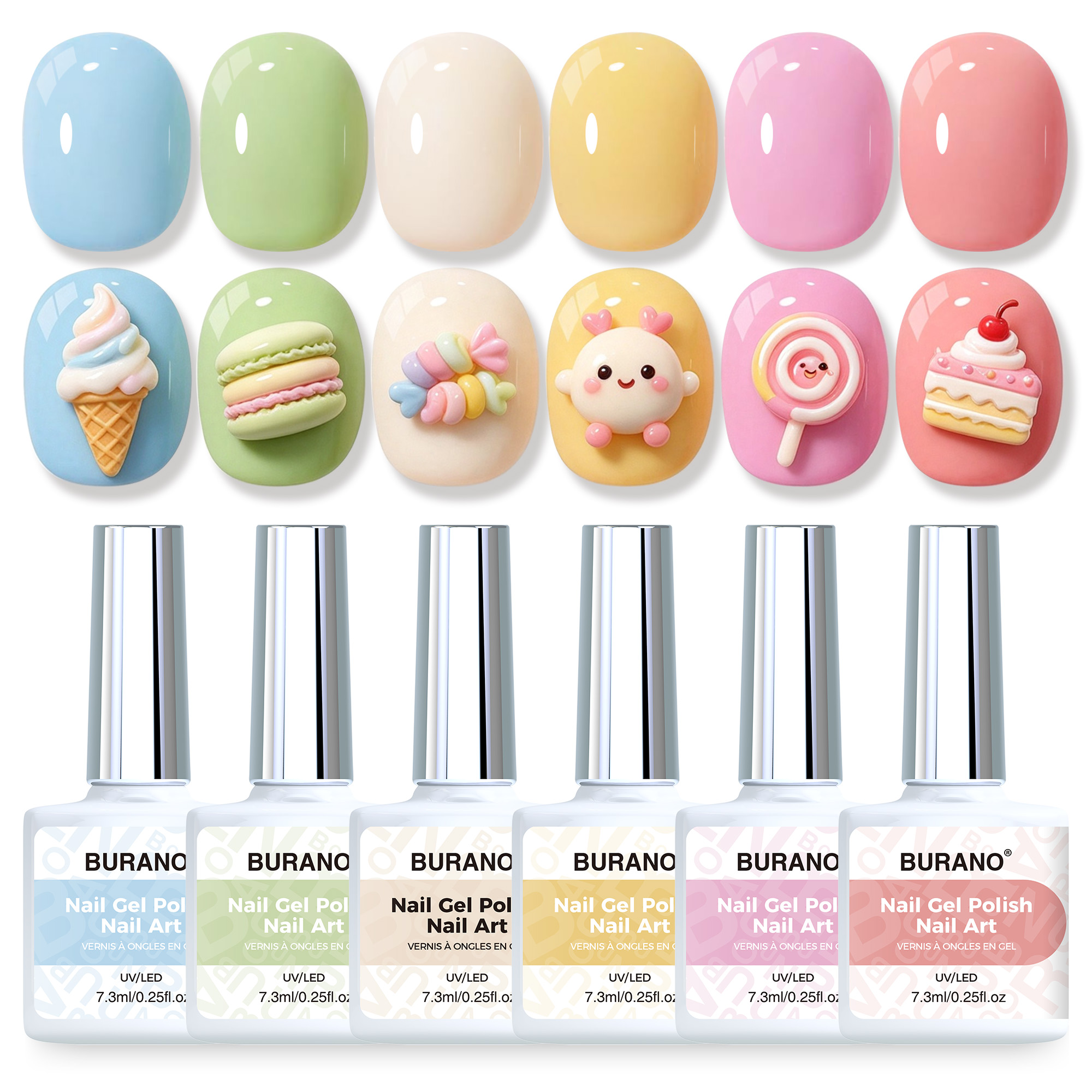 BURANO Gel Nail Polish Macaron Set