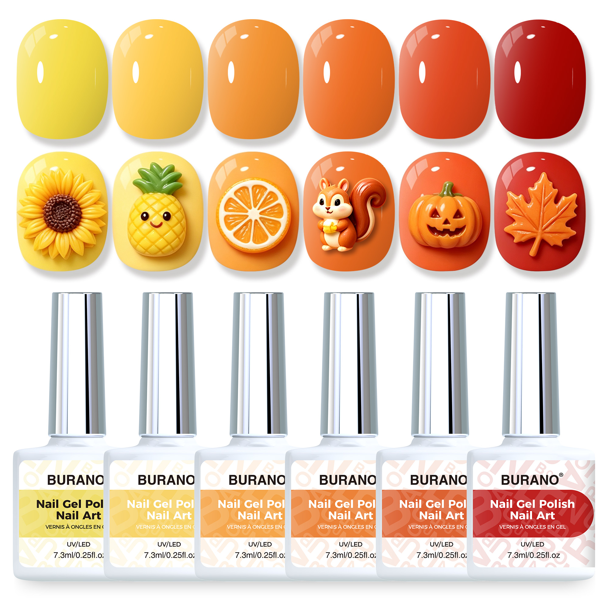 BURANO Gel Nail Polish Fall & Yellow Set