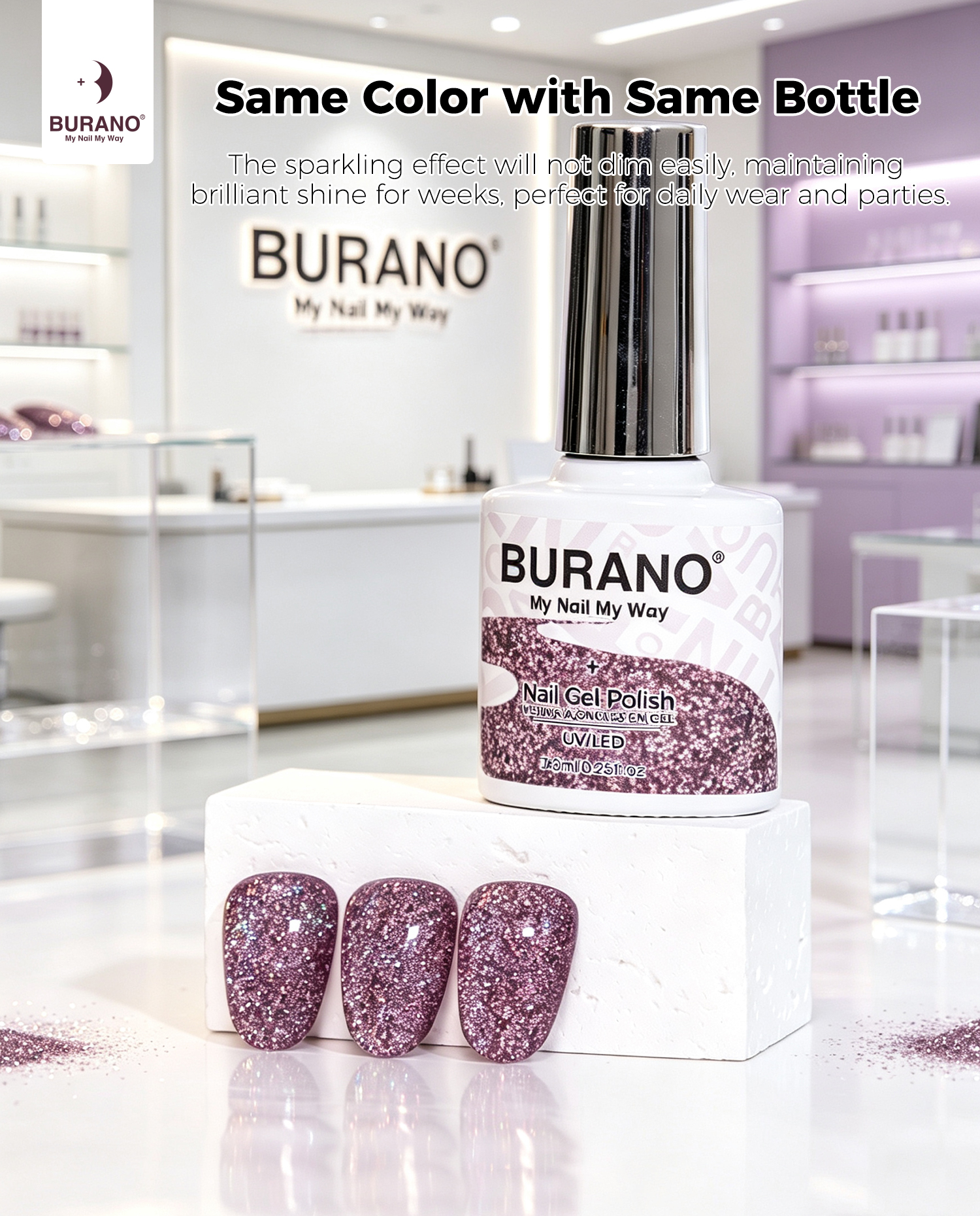BURANO Glitter Gel Nail Polish-LP29