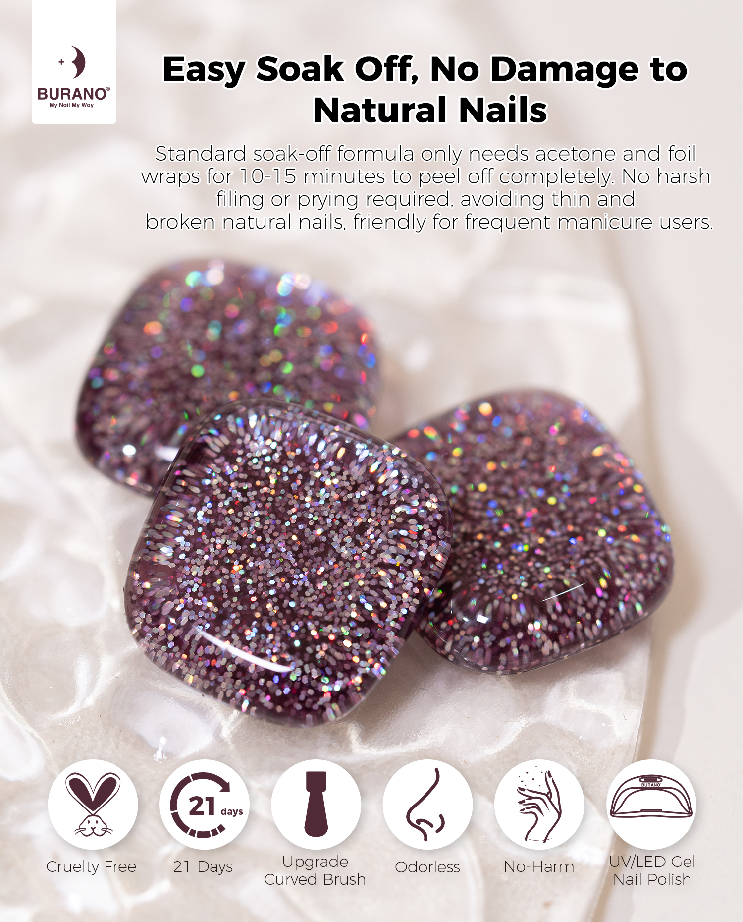 BURANO Glitter Gel Nail Polish-LP29
