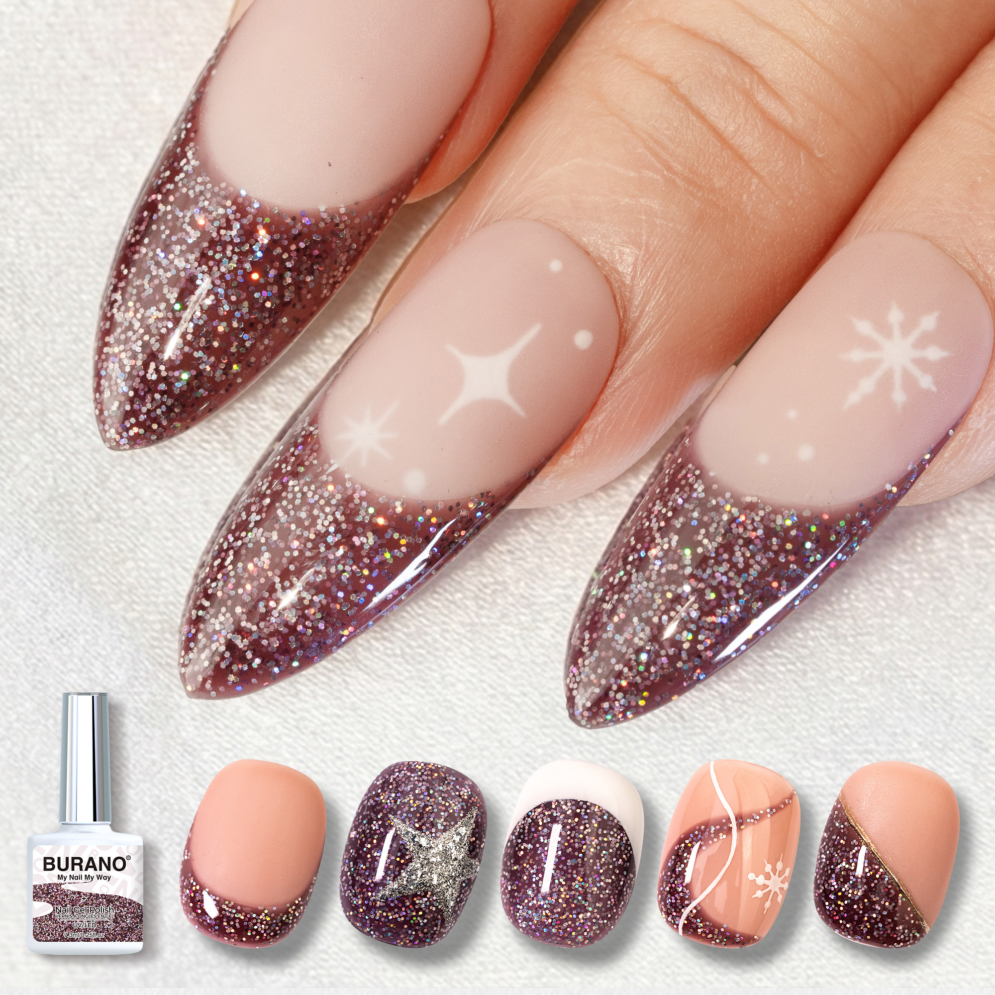 BURANO Glitter Gel Nail Polish-LP29