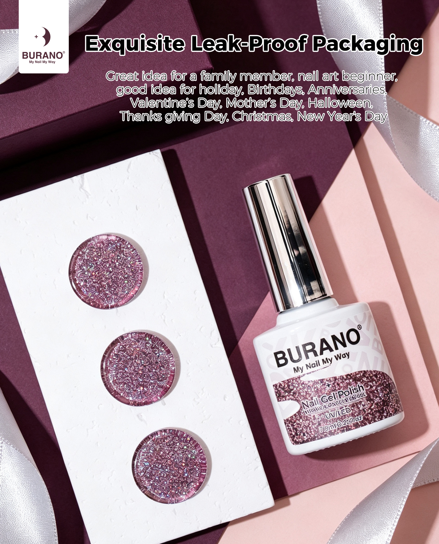 BURANO Glitter Gel Nail Polish-LP29