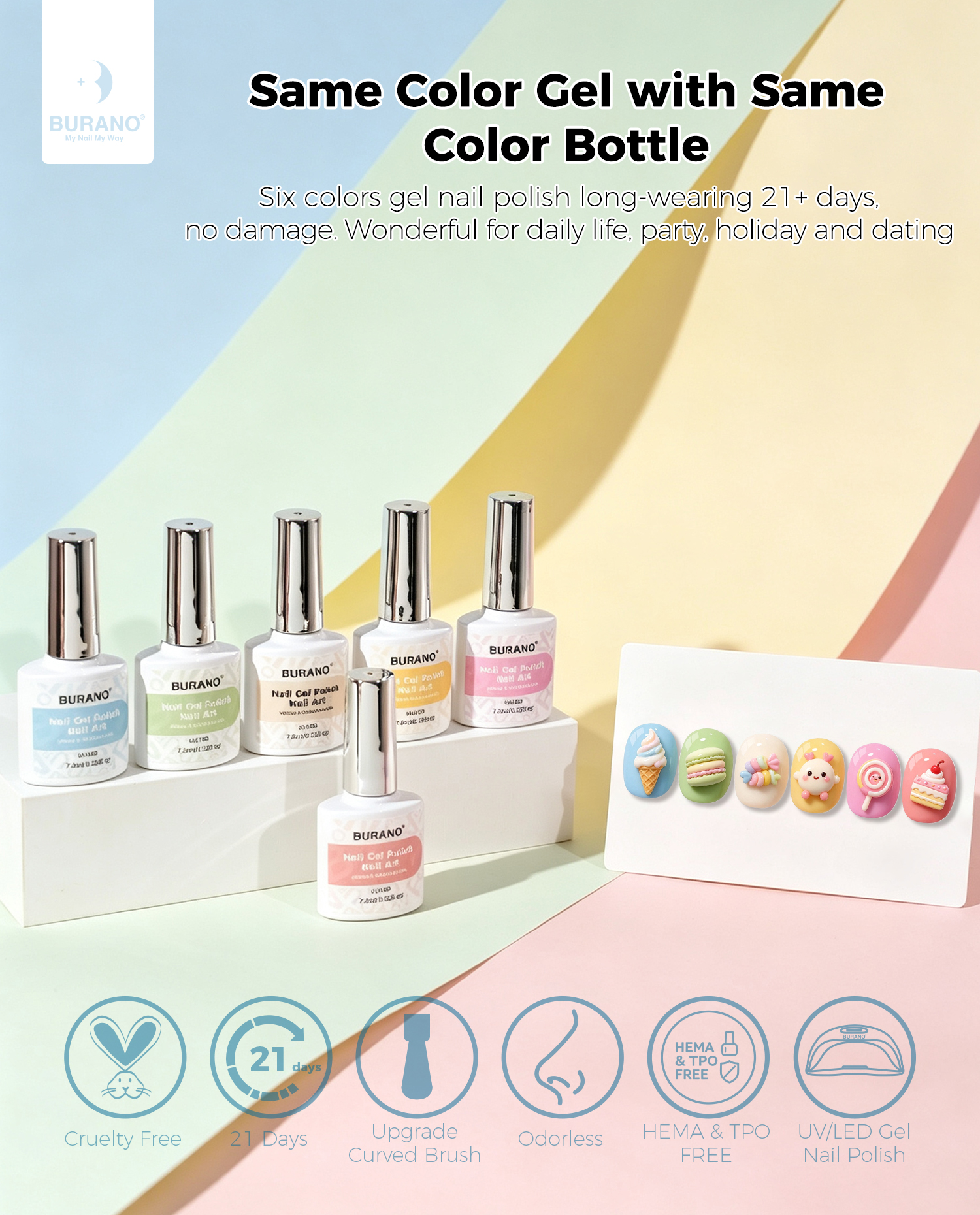 BURANO Gel Nail Polish Macaron Set