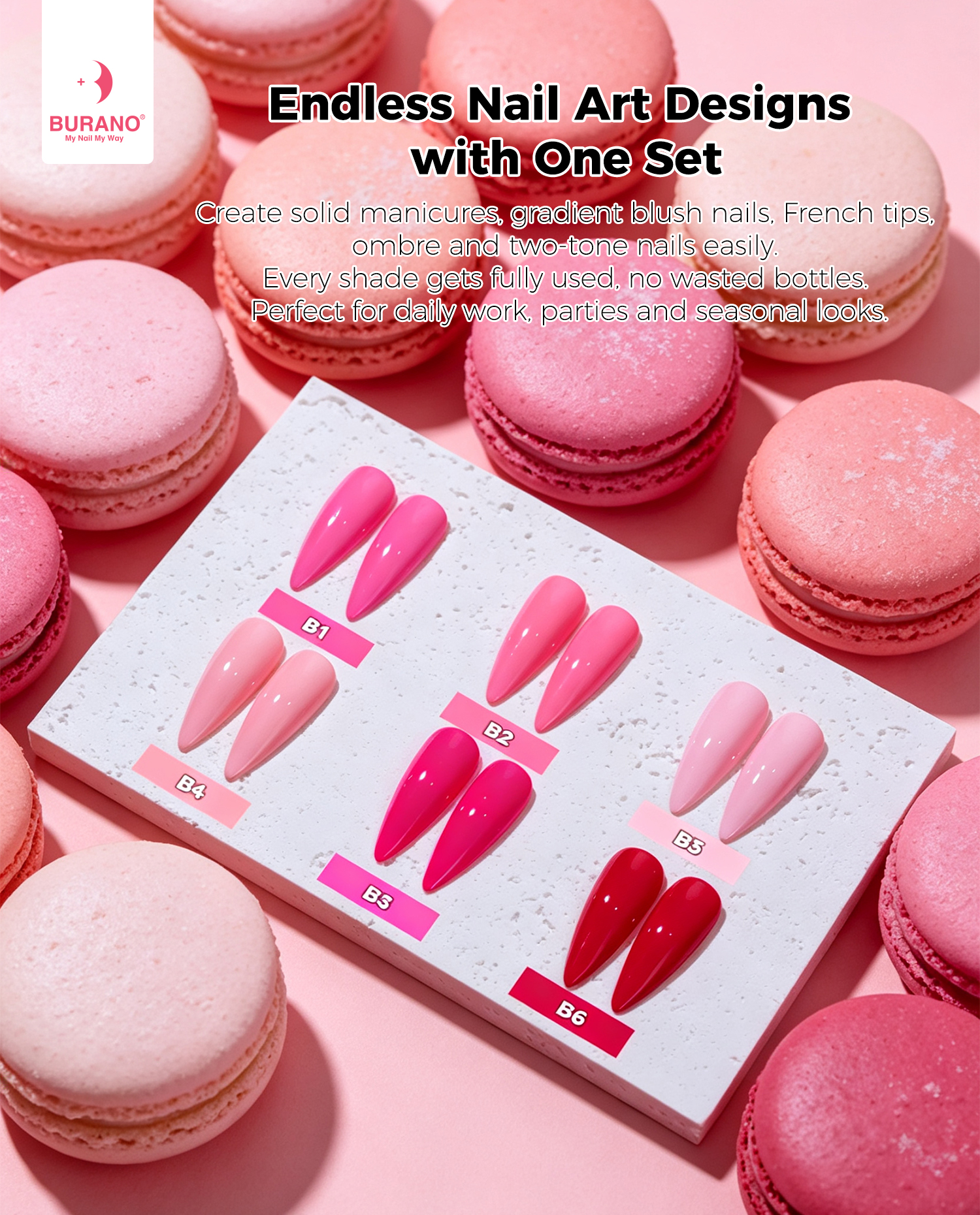 BURANO Gel Nail Polish Pink