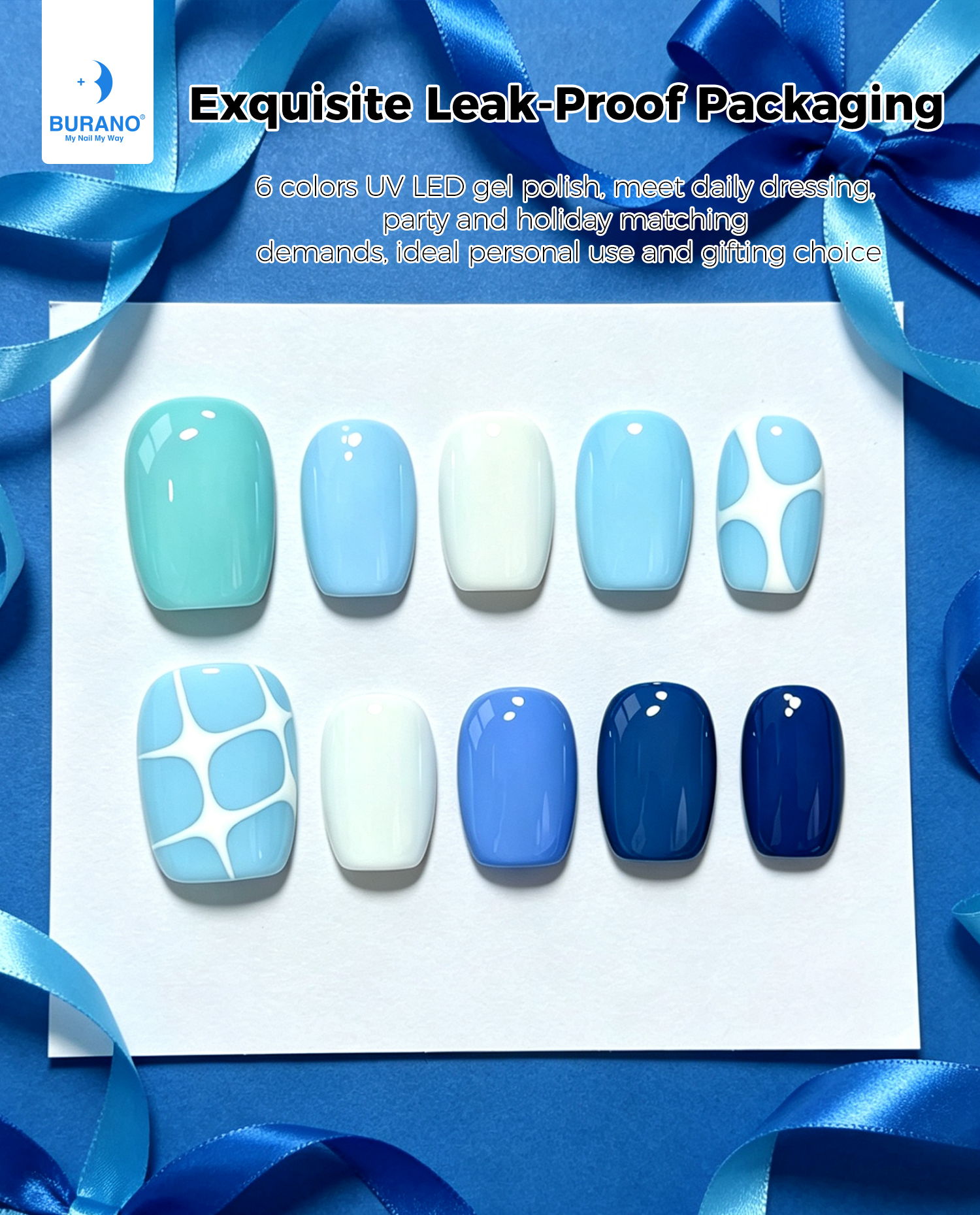 BURANO Gel Nail Polish Blue Set
