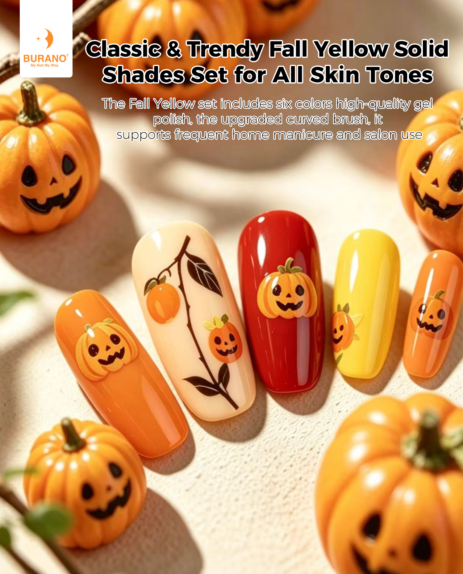 BURANO Gel Nail Polish Fall & Yellow Set