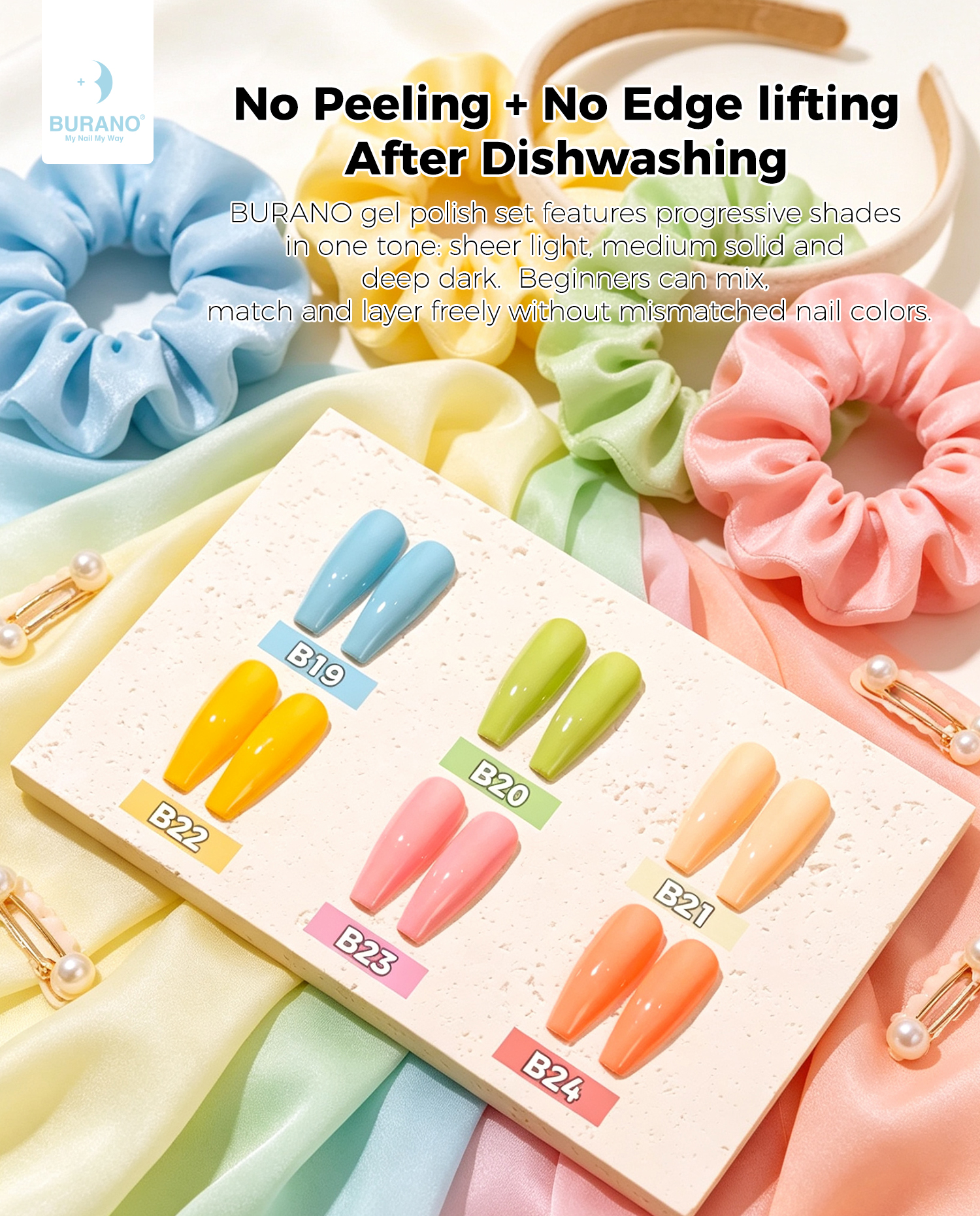 BURANO Gel Nail Polish Macaron Set